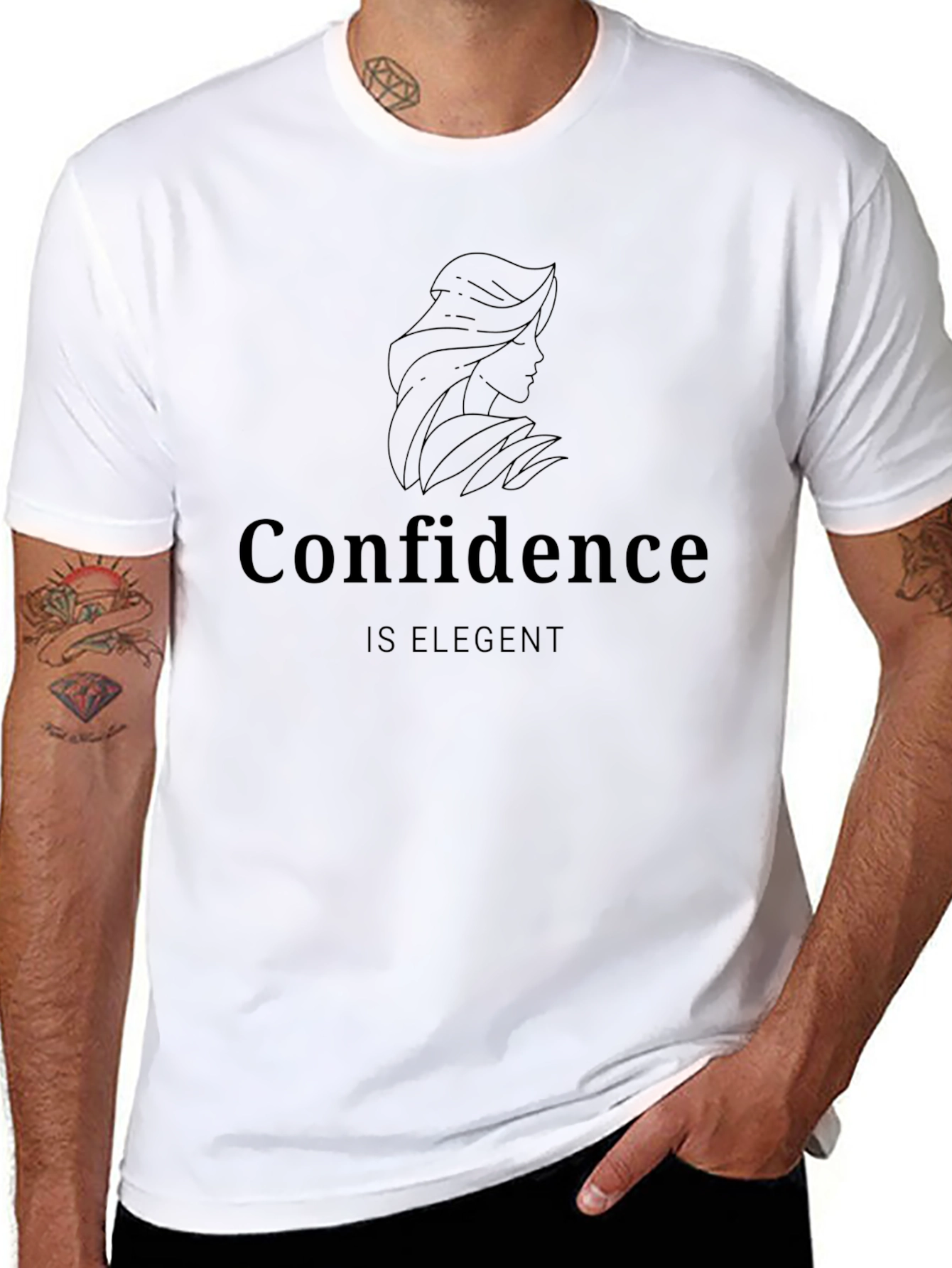 Confidence Is Elegant Black T-Shirt
