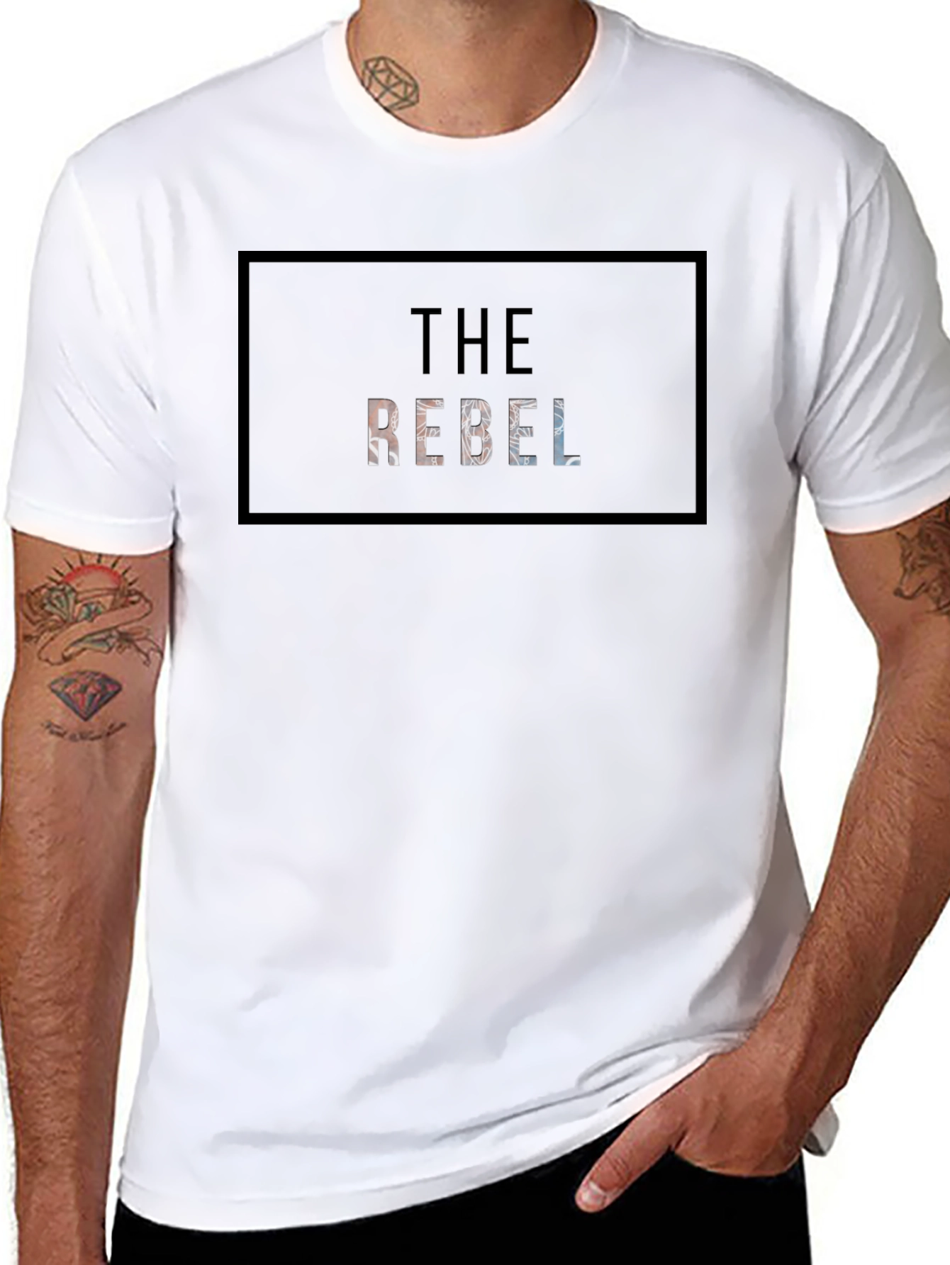 The Rebel Graphic Tee - Black Cotton T-Shirt
