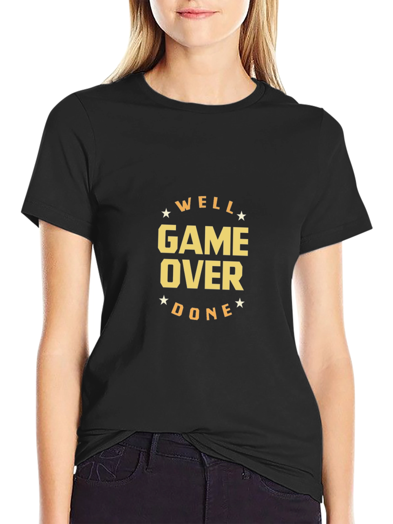 Well Game Over Done Black T-Shirt