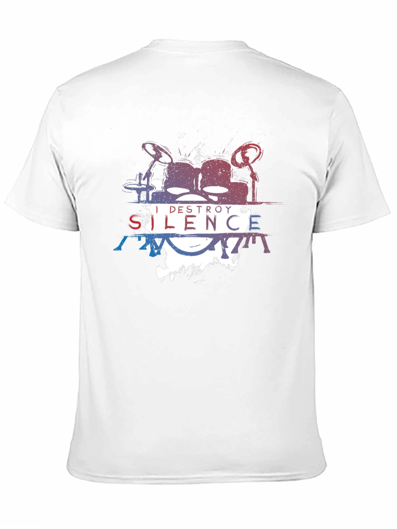 I Destroy Silence Graphic Print Black T-Shirt