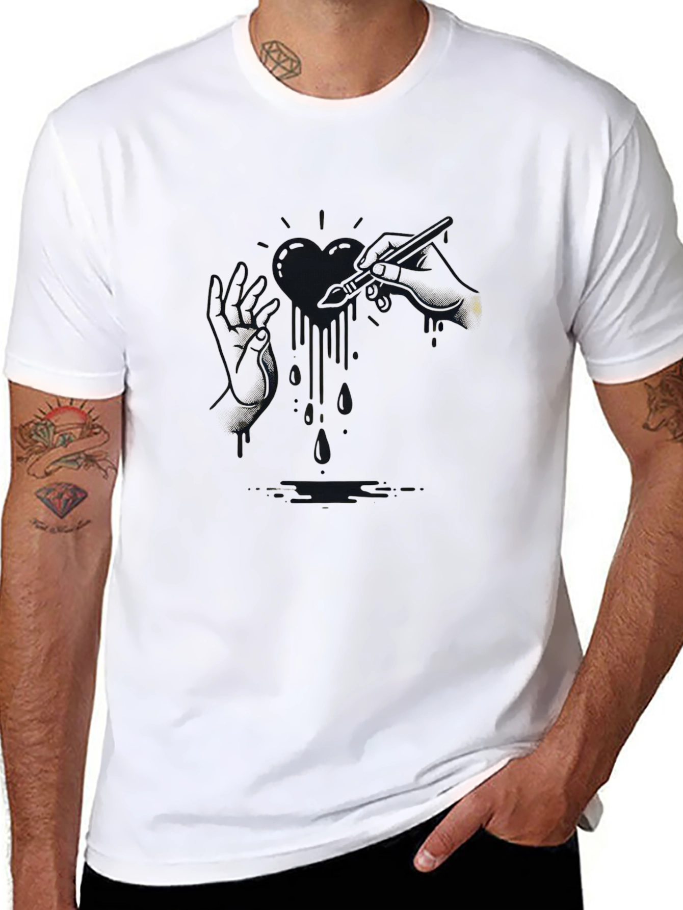 Black Graphic Print T-Shirt