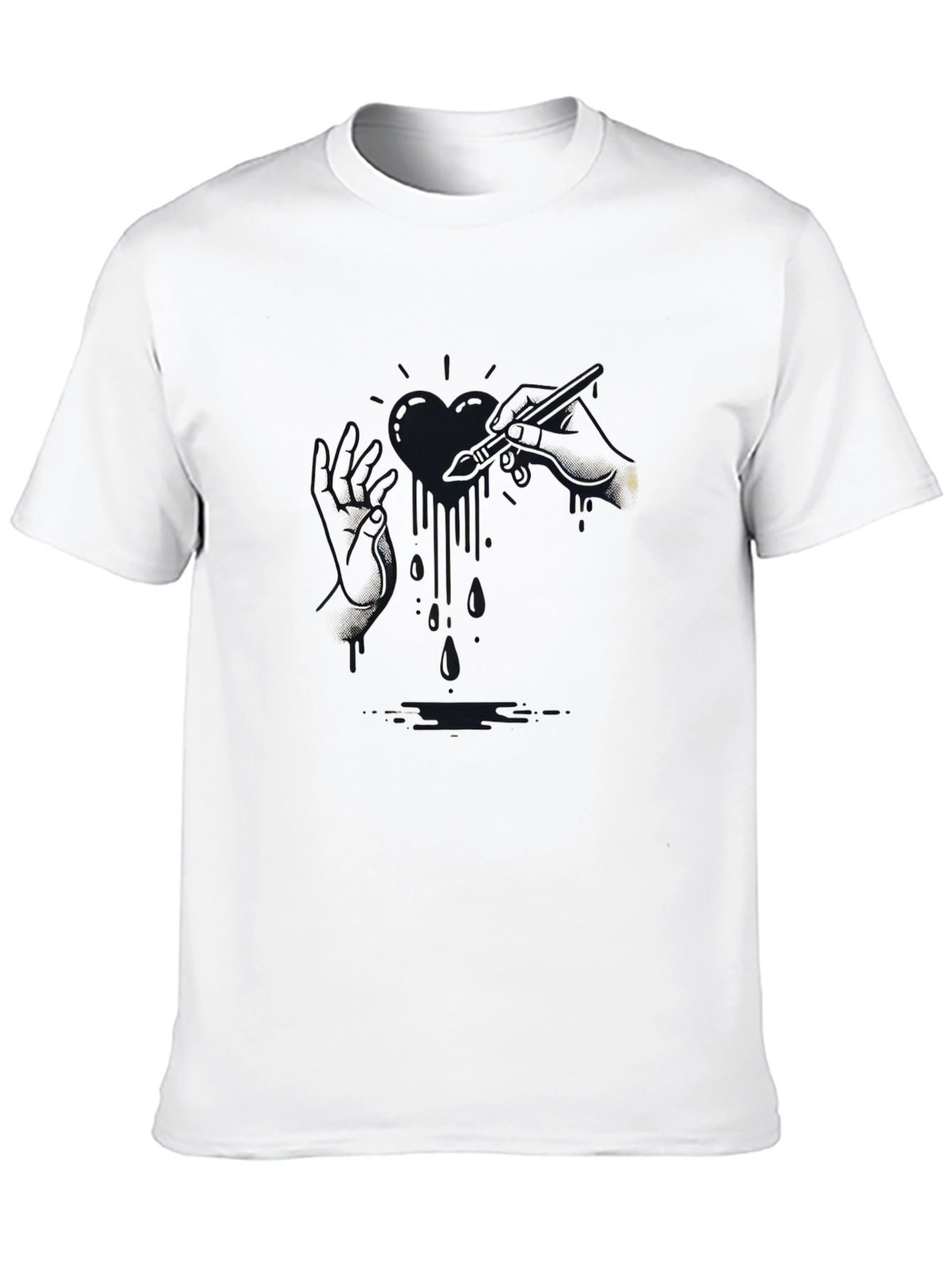 Black Graphic Print T-Shirt