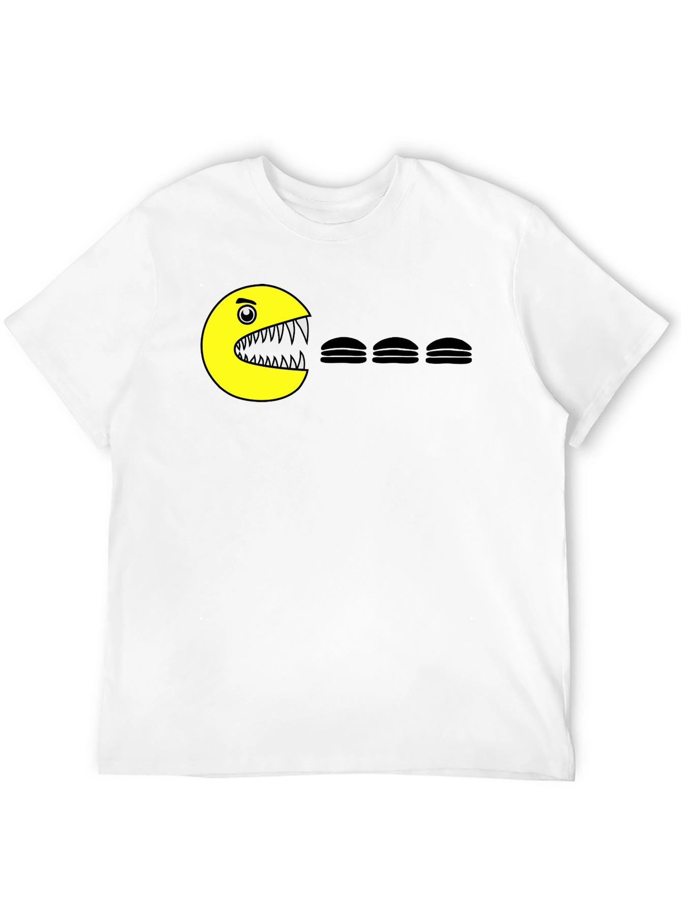 Pac-Man Burger Black T-Shirt
