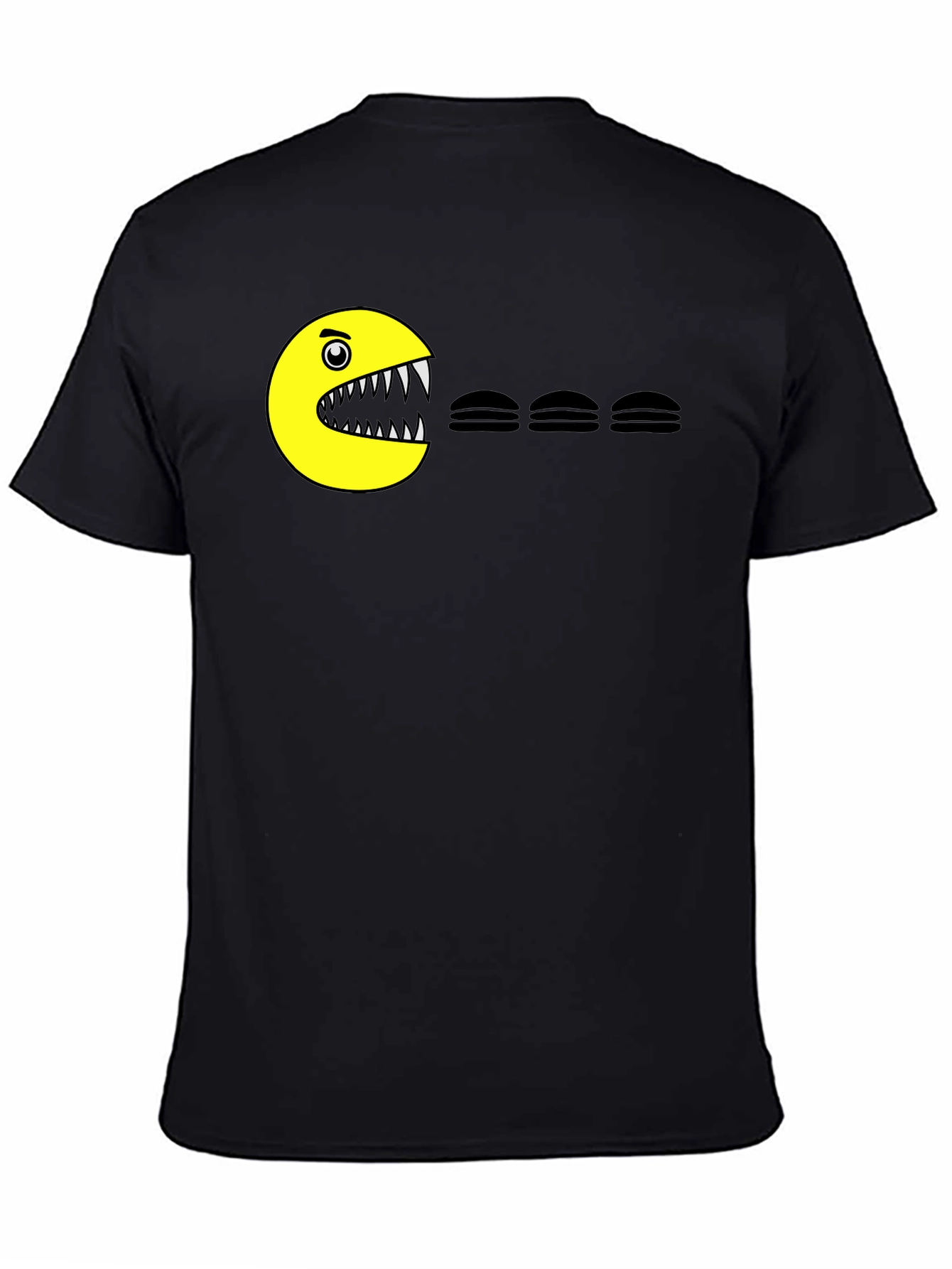 Pac-Man Burger Black T-Shirt
