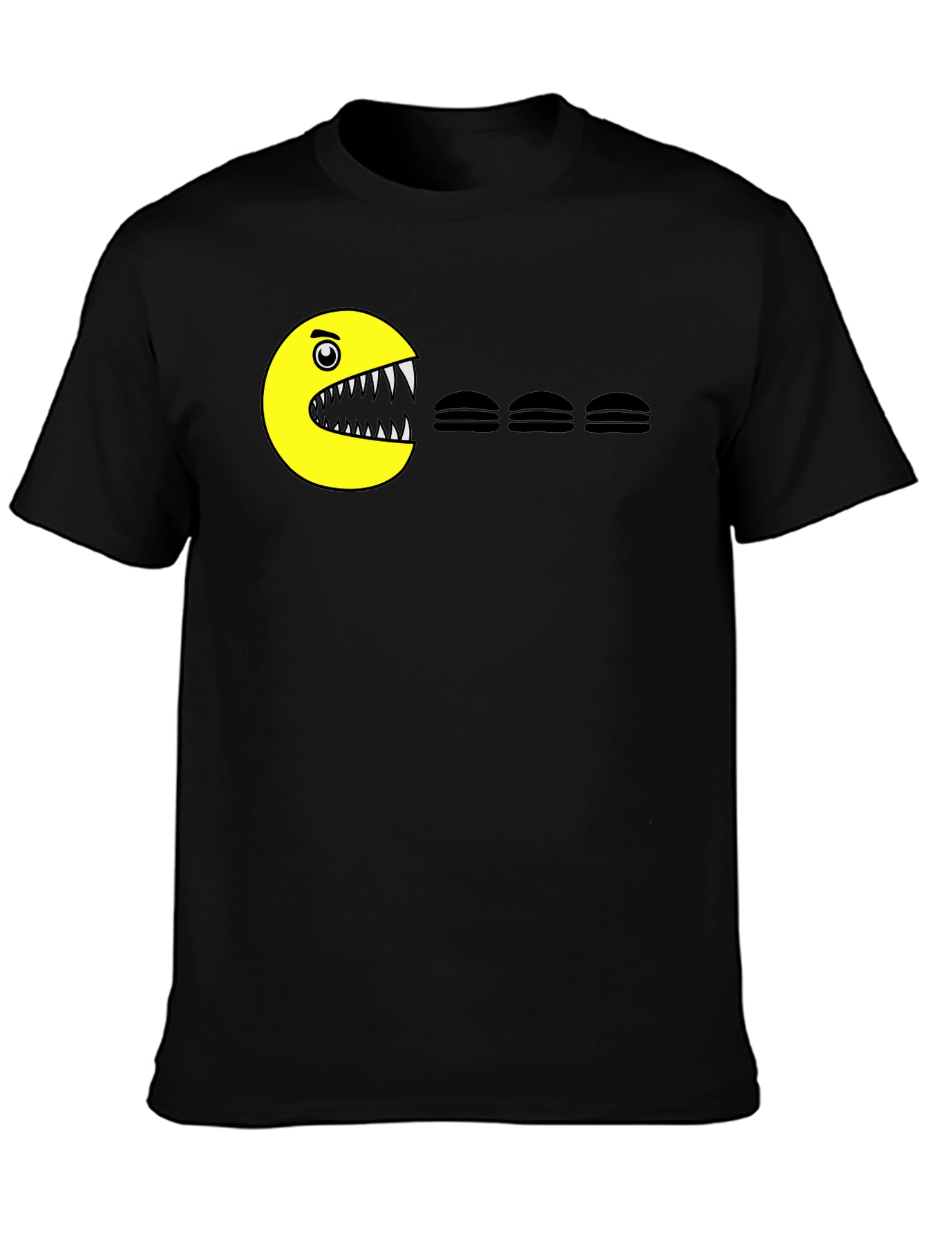 Pac-Man Burger Black T-Shirt