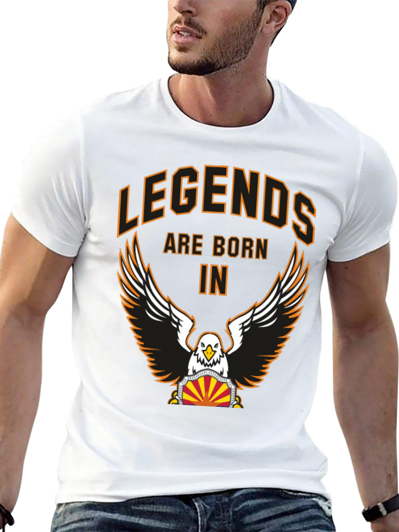 Legends Are Born In Graphic Tee - Black