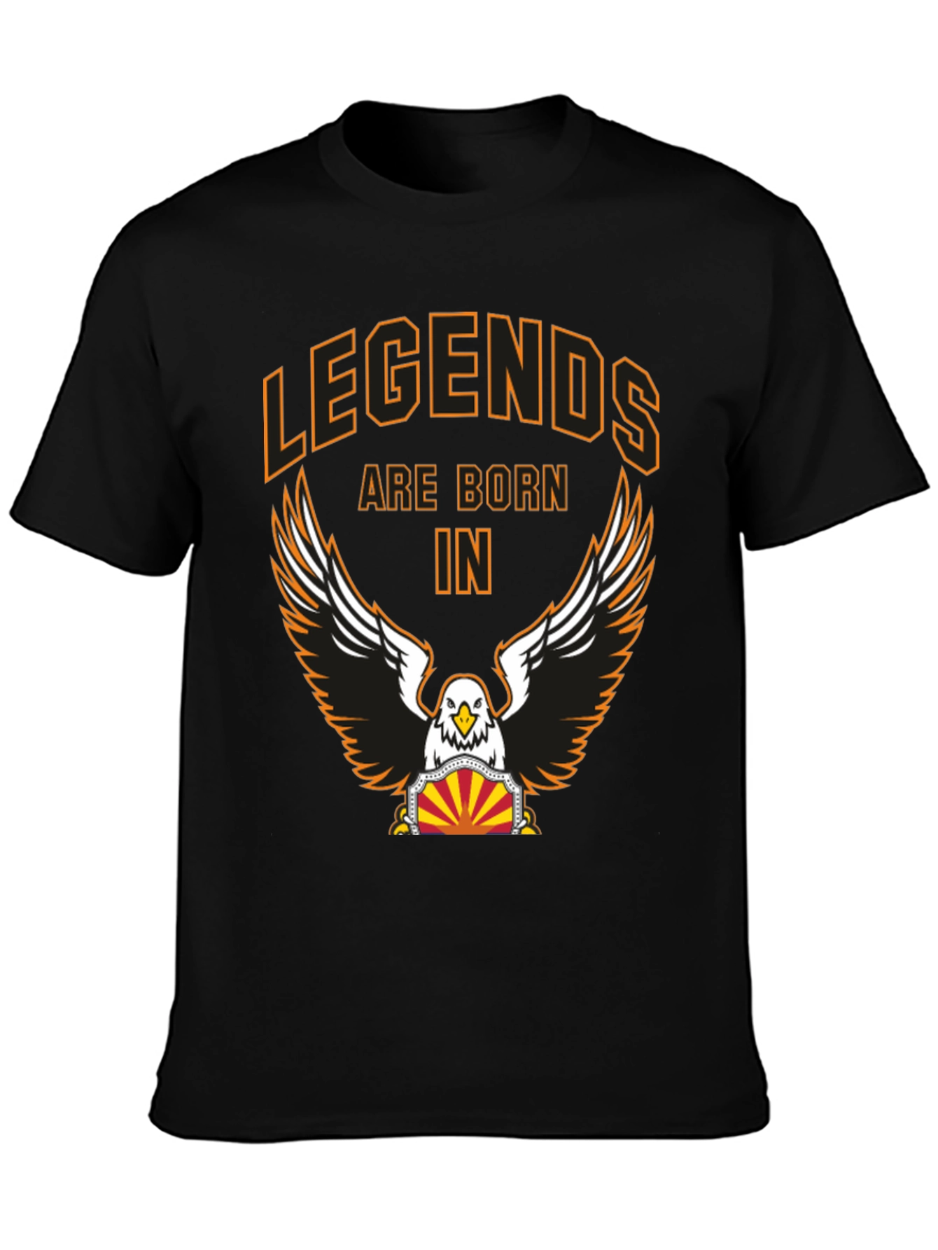 Legends Are Born In Graphic Tee - Black