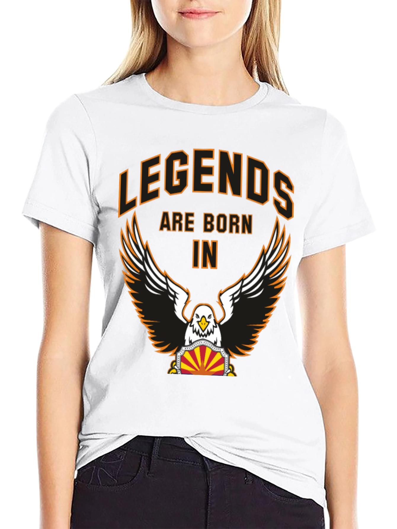 Legends Are Born In Graphic Tee - Black
