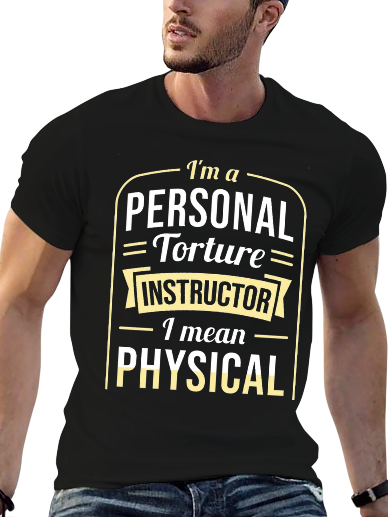 Funny Personal Torture Instructor Black T-Shirt
