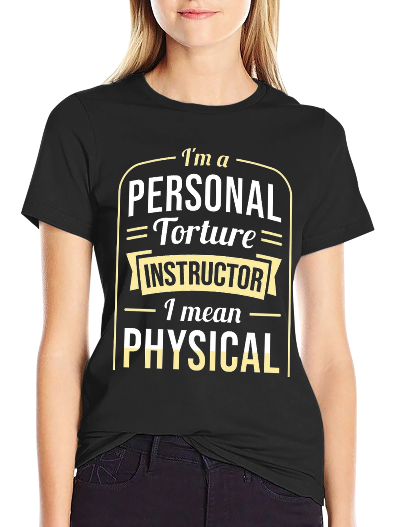 Funny Personal Torture Instructor Black T-Shirt