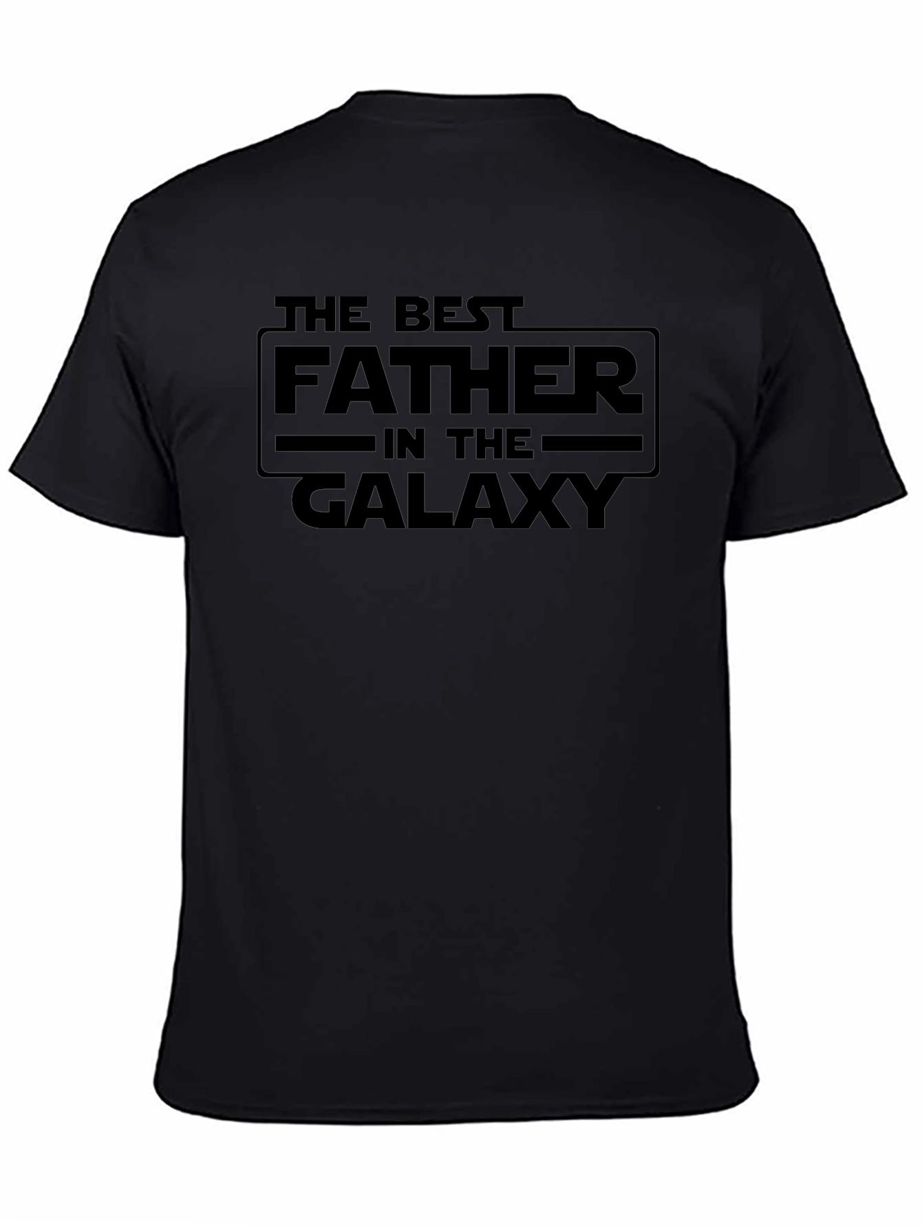 Best Father in the Galaxy Black Graphic Tee