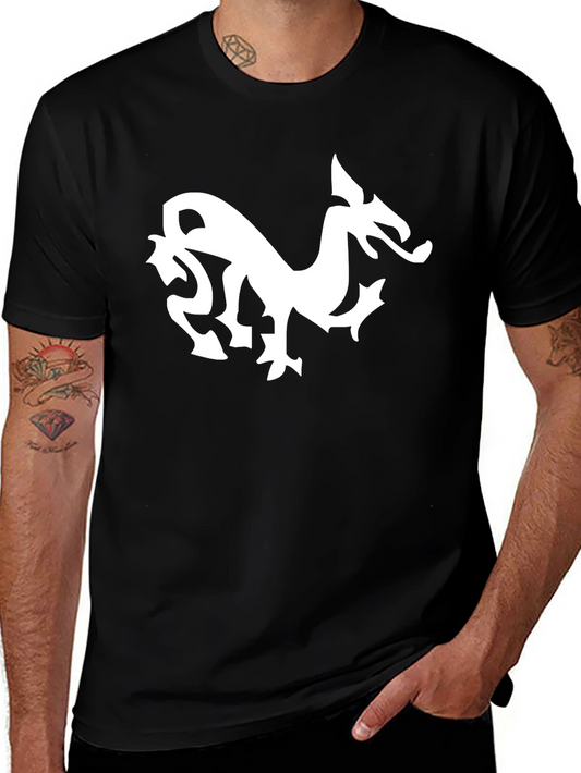 Dragon Graphic Tee - Black Cotton Blend