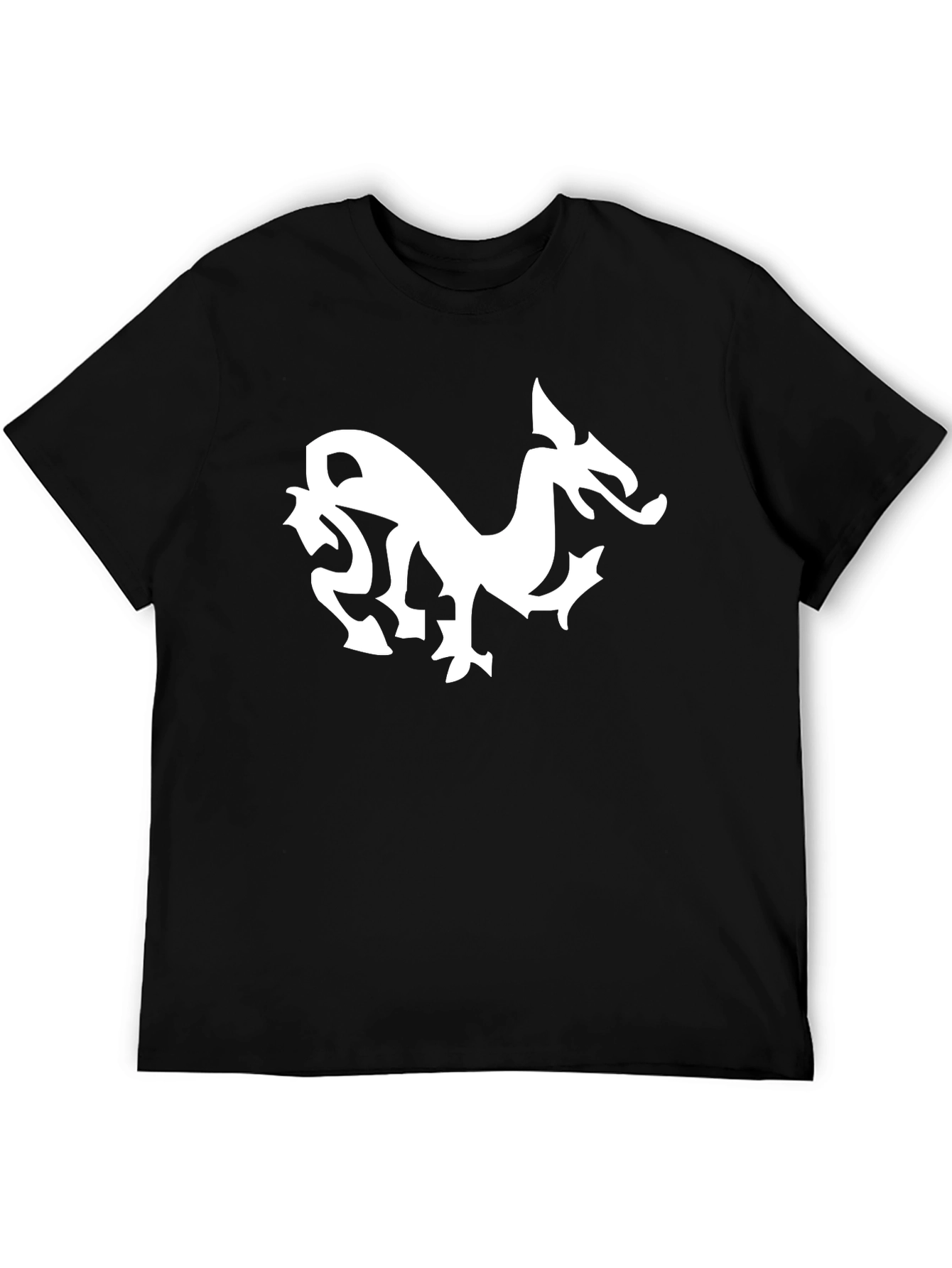 Dragon Graphic Tee - Black Cotton Blend