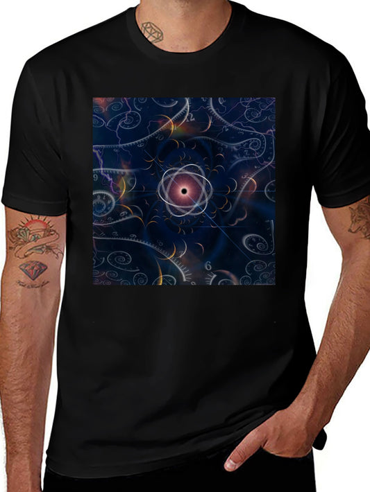 Cosmic Atom Graphic Tee - Black