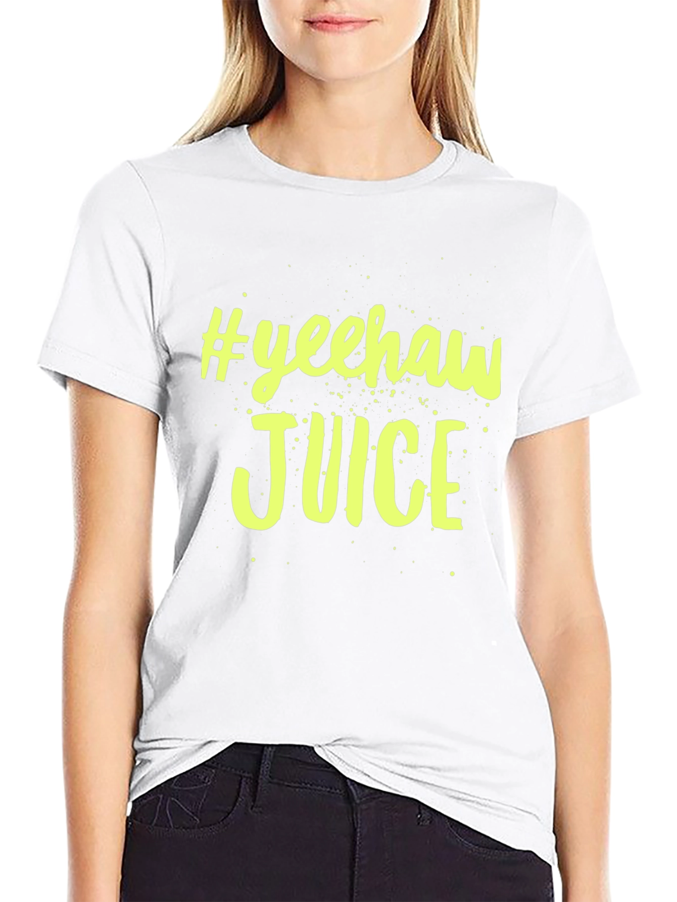 #Yeehaw Juice Graphic Black T-Shirt