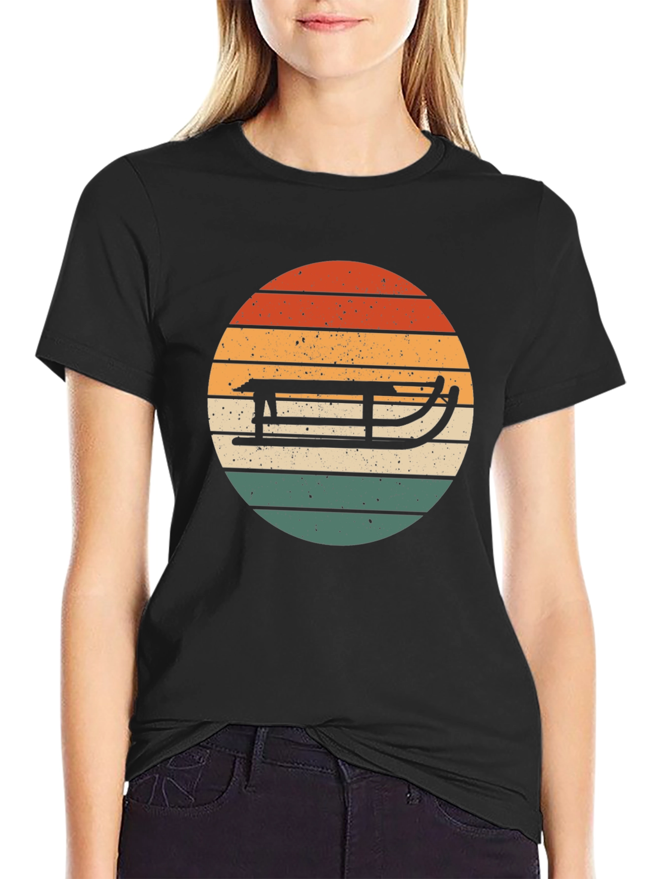Retro Sled Sunset Graphic Tee