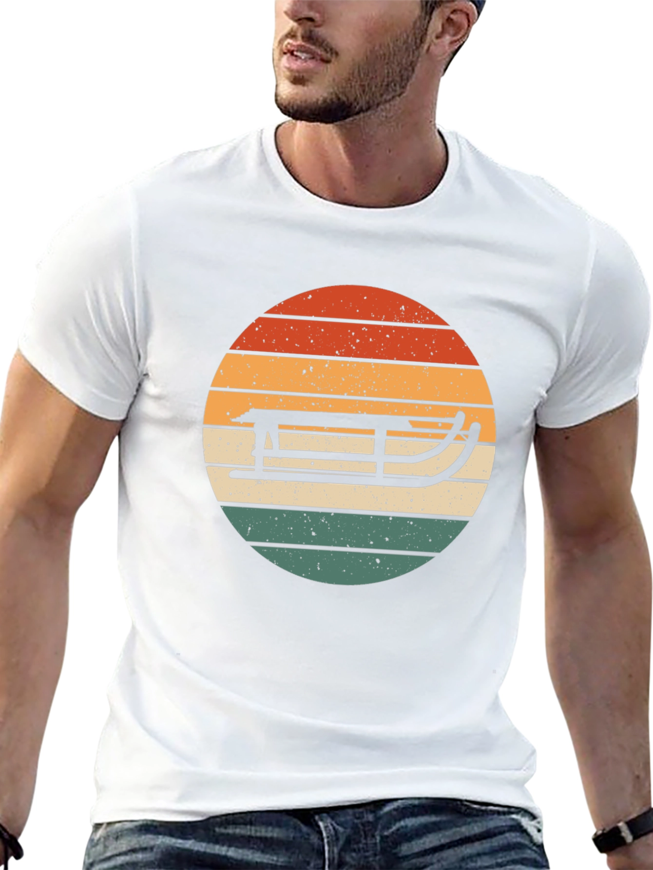 Retro Sled Sunset Graphic Tee