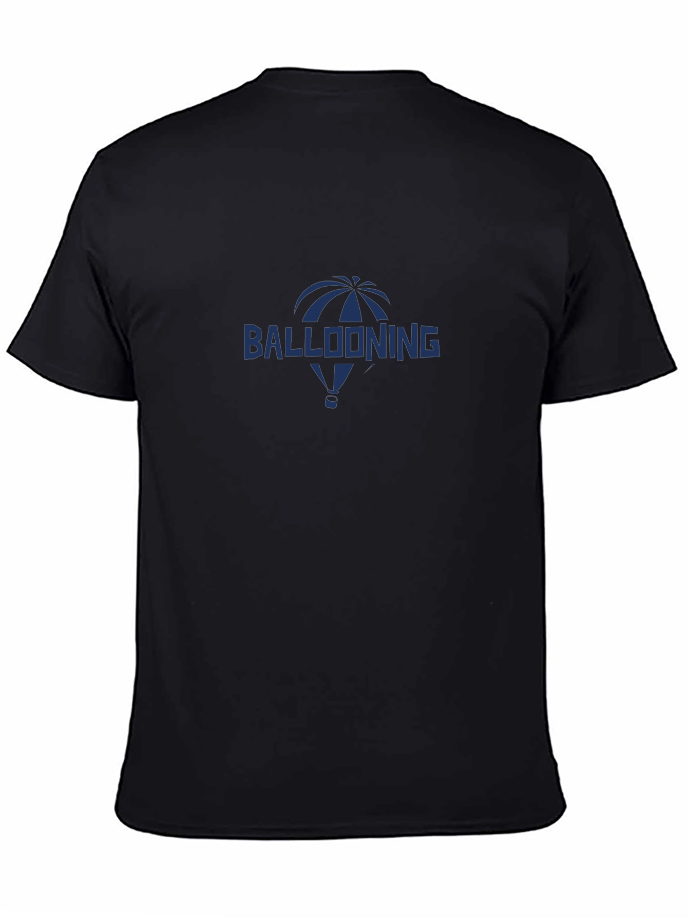 Ballooning Graphic Tee - Black Cotton Casual T-Shirt