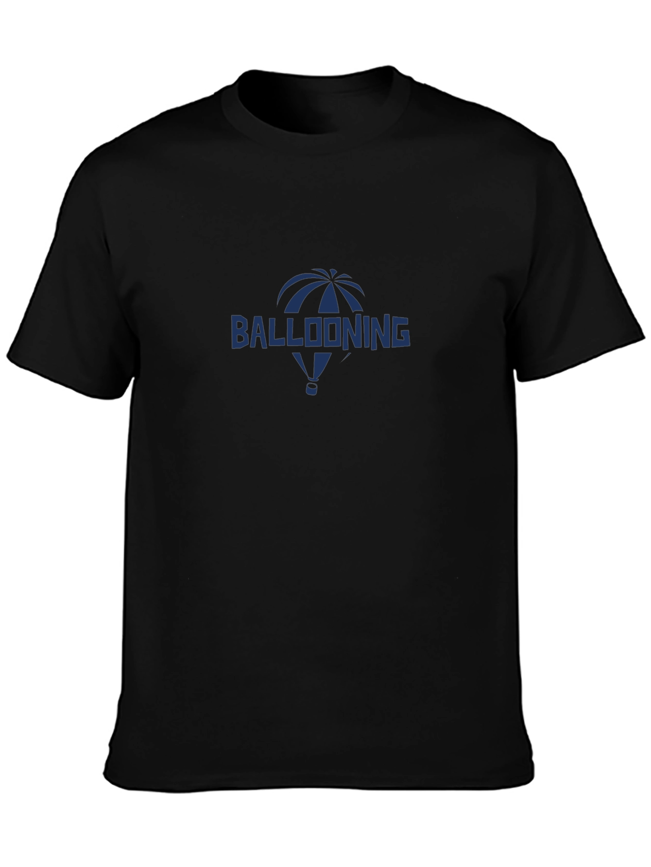 Ballooning Graphic Tee - Black Cotton Casual T-Shirt