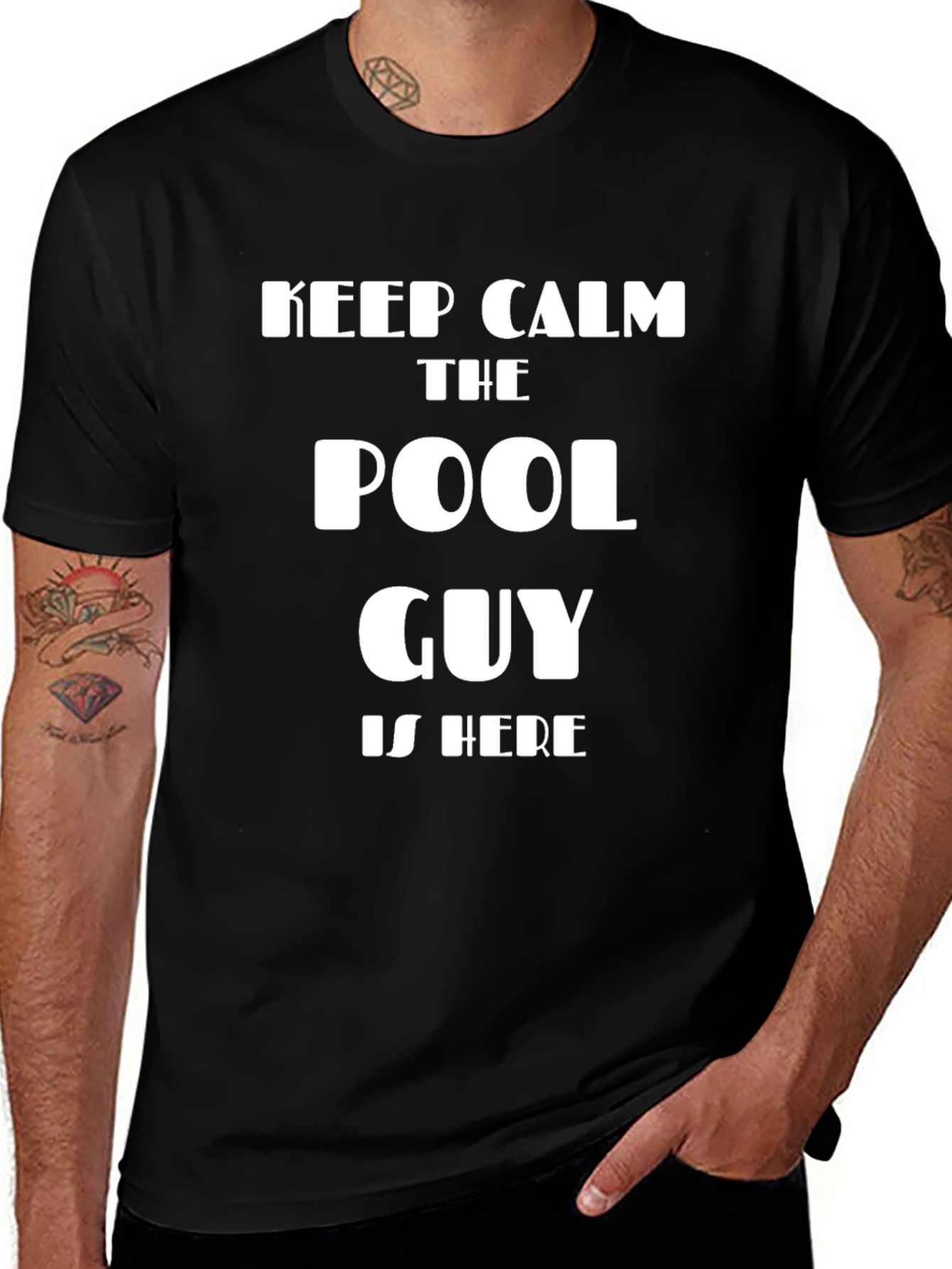 Keep Calm Pool Guy T-Shirt Funny Pool Maintenance Tee