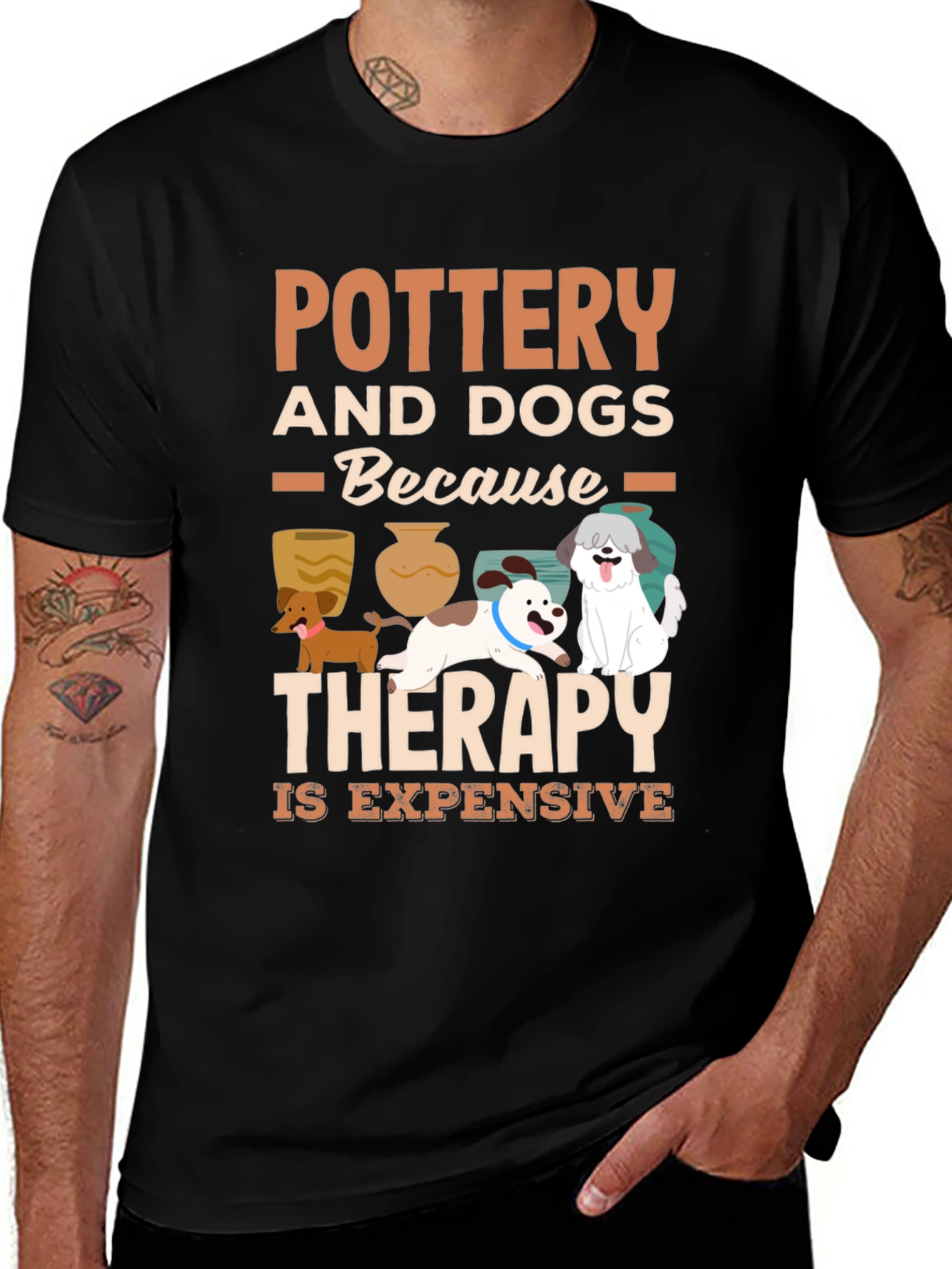 Pottery and Dogs Therapy T-Shirt