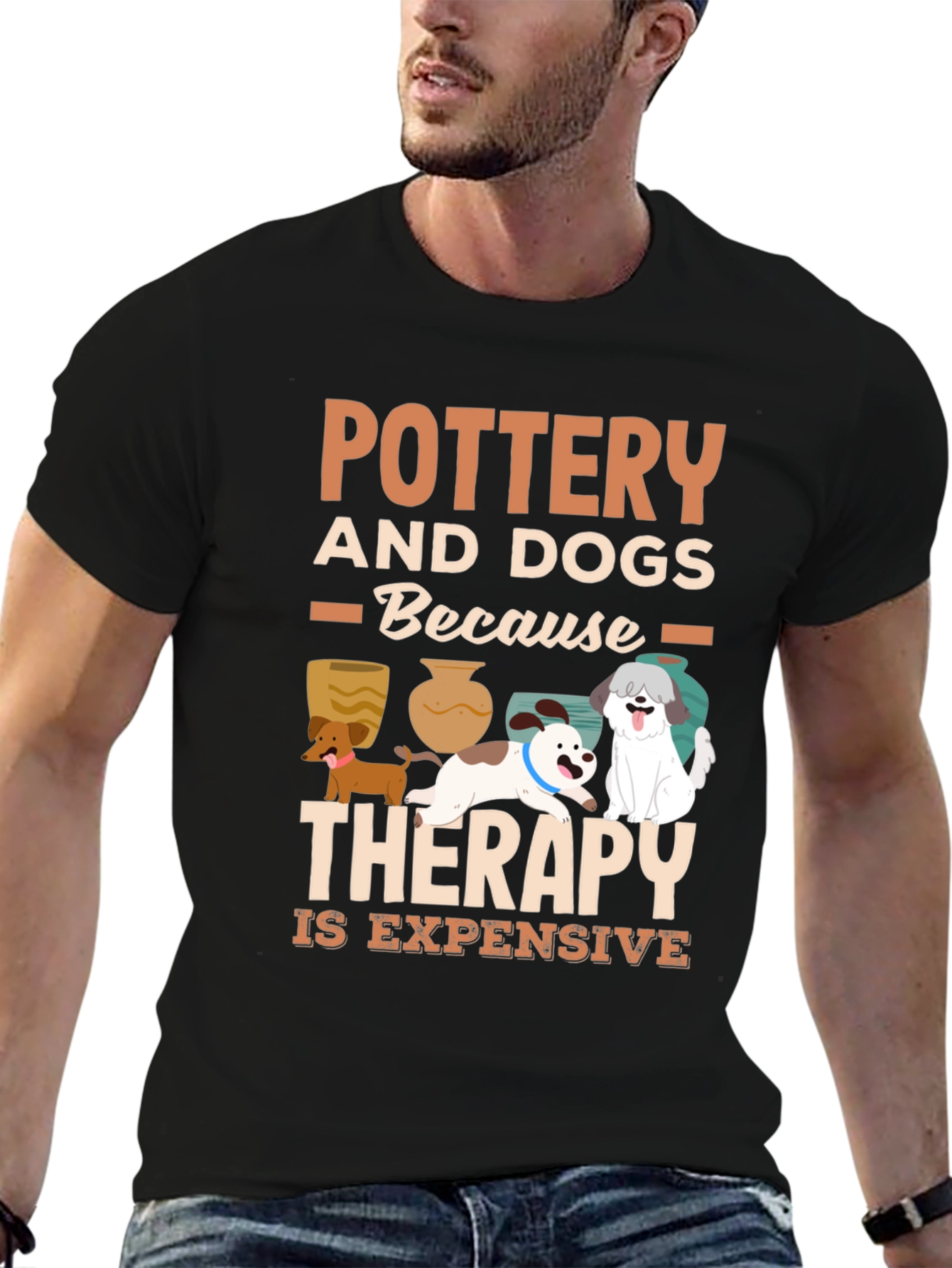 Pottery and Dogs Therapy T-Shirt