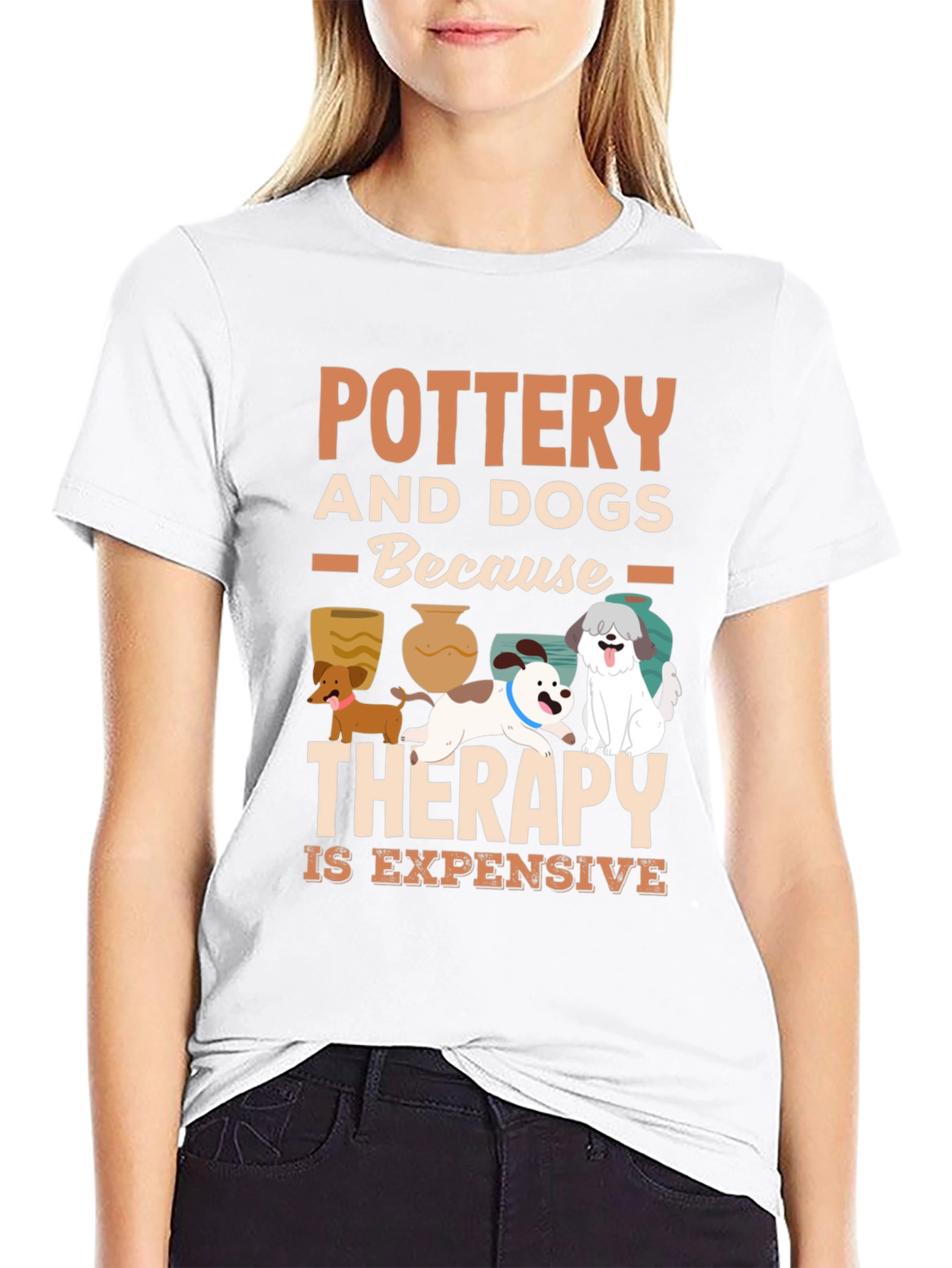 Pottery and Dogs Therapy T-Shirt