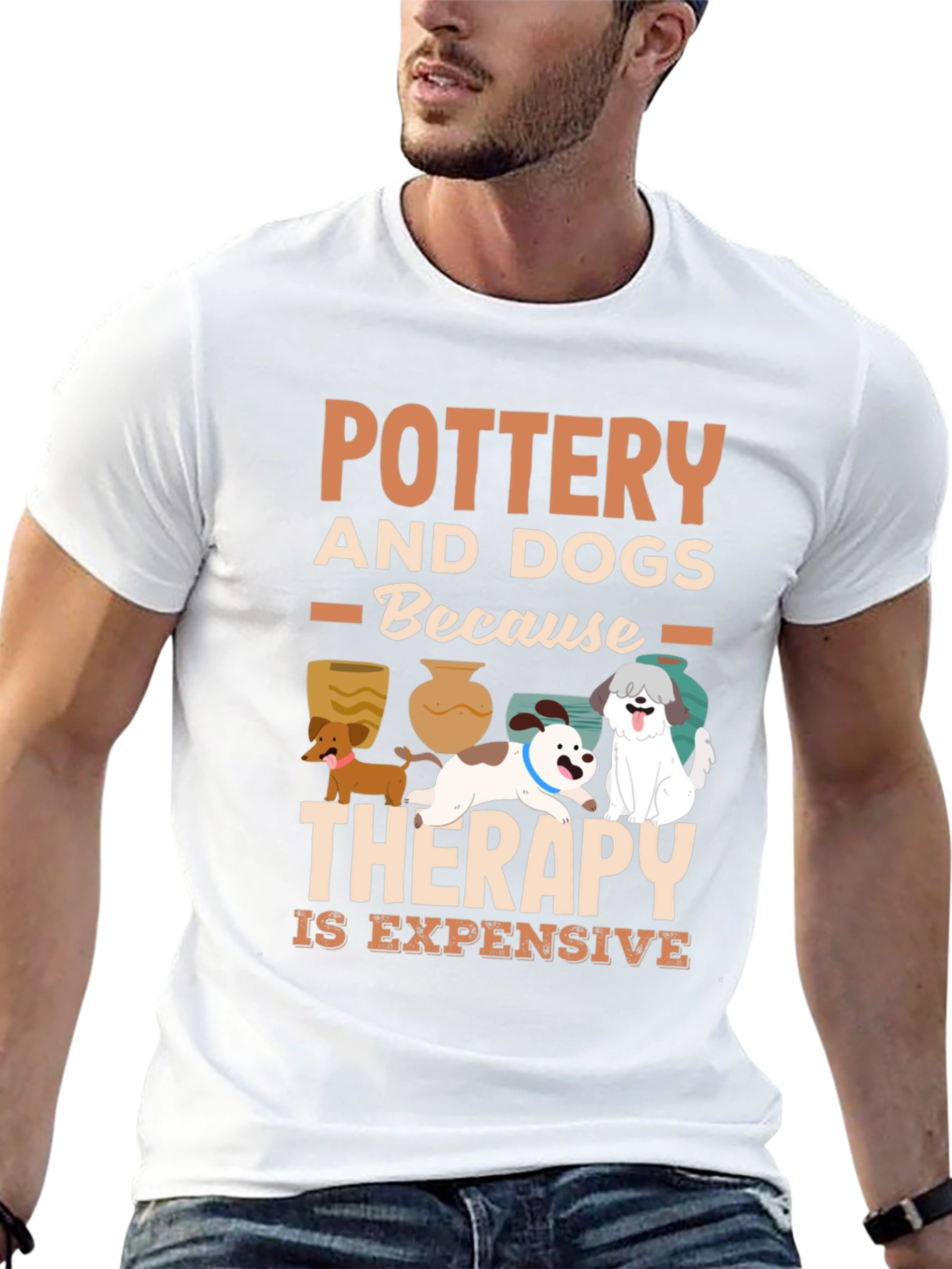 Pottery and Dogs Therapy T-Shirt