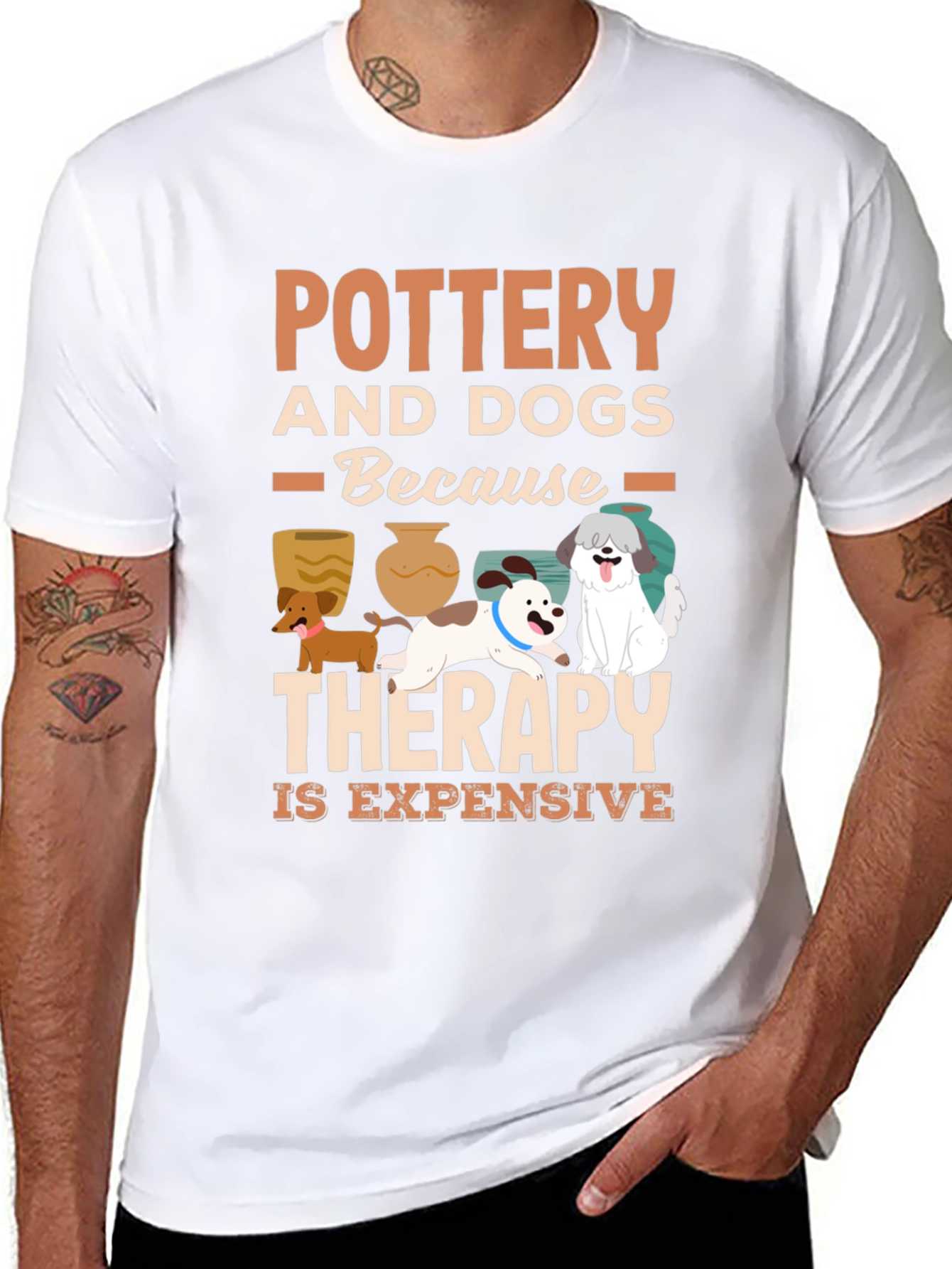 Pottery and Dogs Therapy T-Shirt