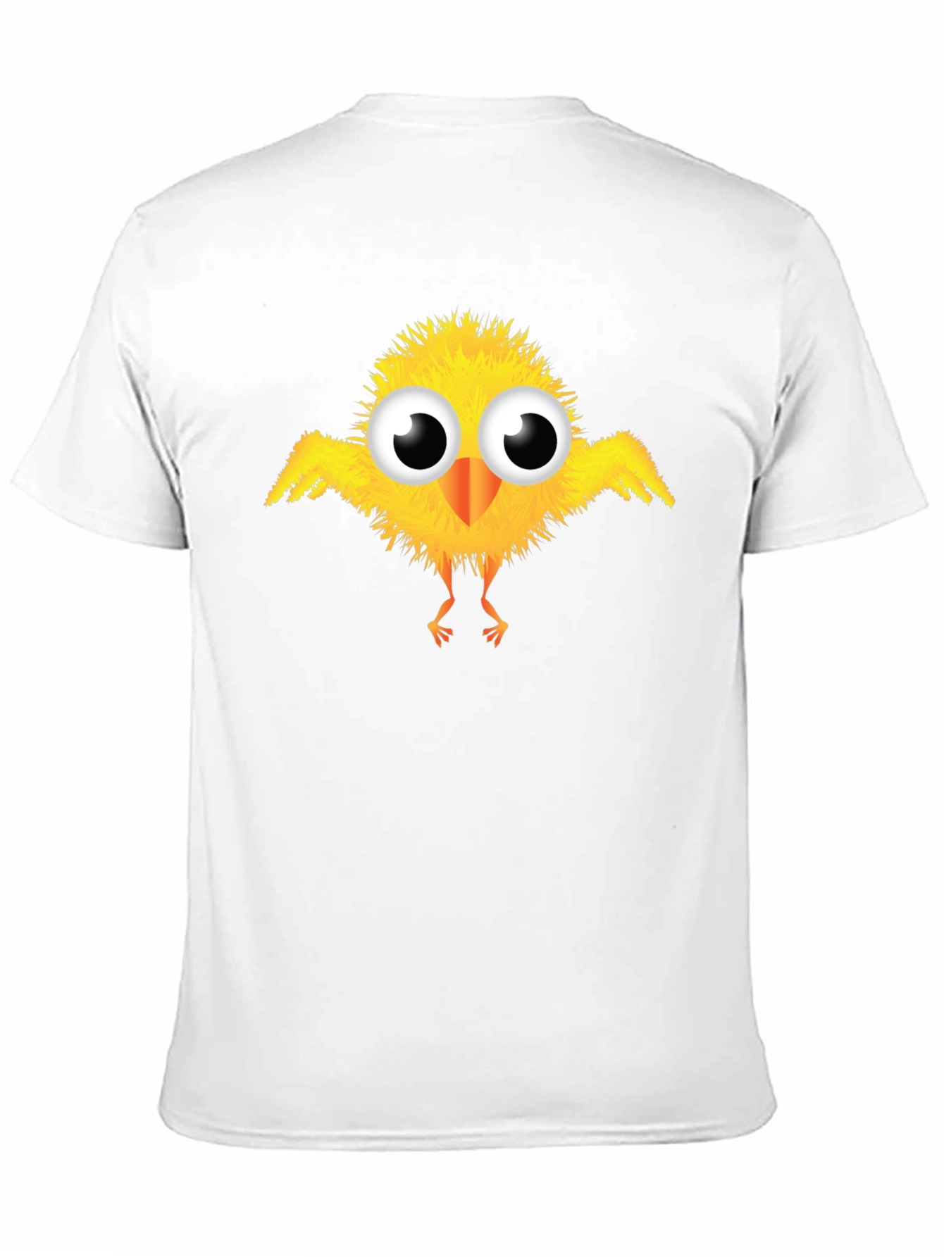 Cute Cartoon Chick Graphic Black T-Shirt