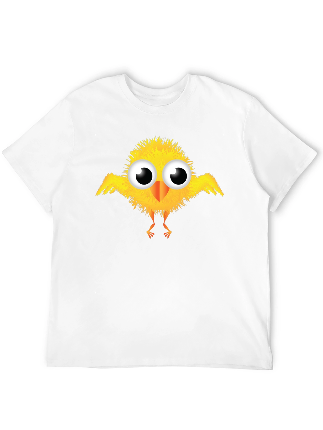 Cute Cartoon Chick Graphic Black T-Shirt