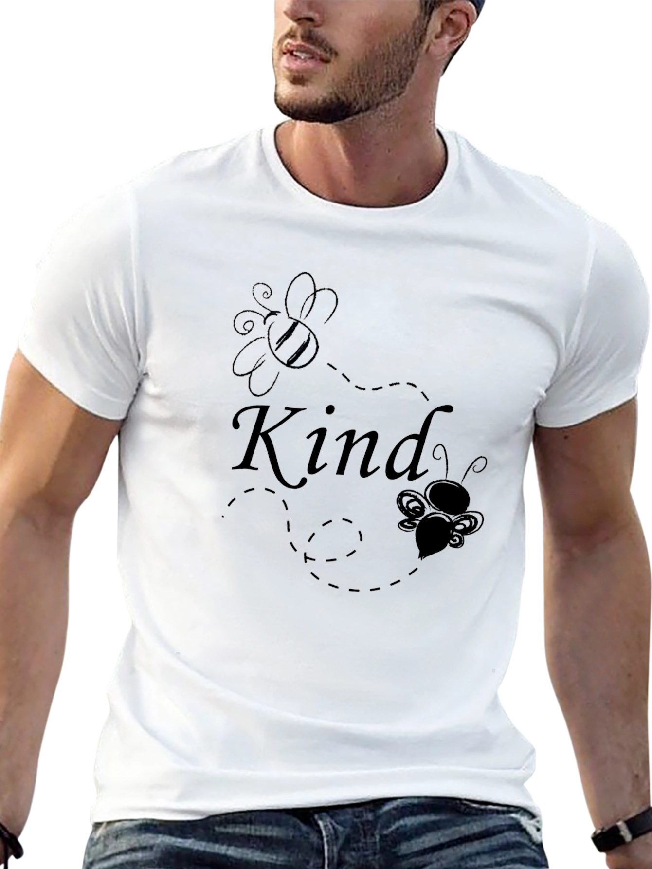 Kind Bee Graphic Tee - Black Unisex T-Shirt
