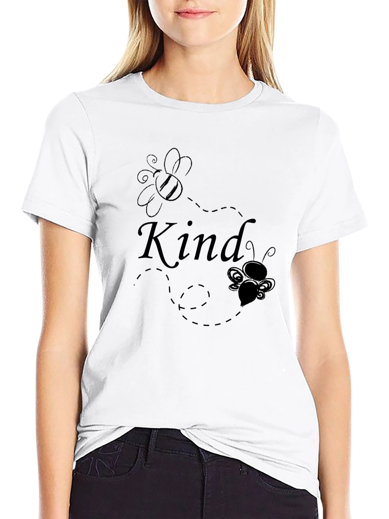 Kind Bee Graphic Tee - Black Unisex T-Shirt
