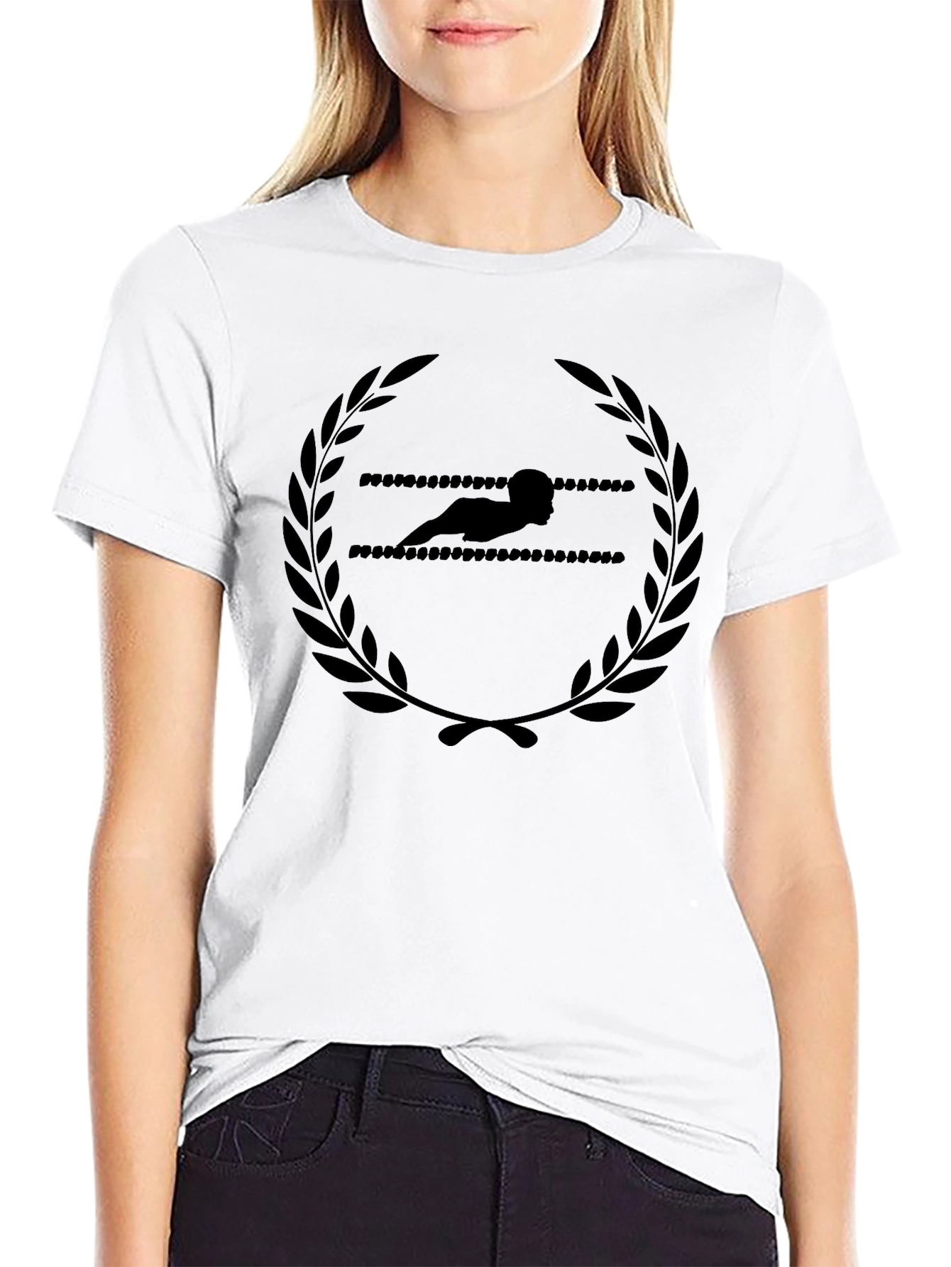 Swimmer Laurel T-Shirt - Stylish Athlete Tee