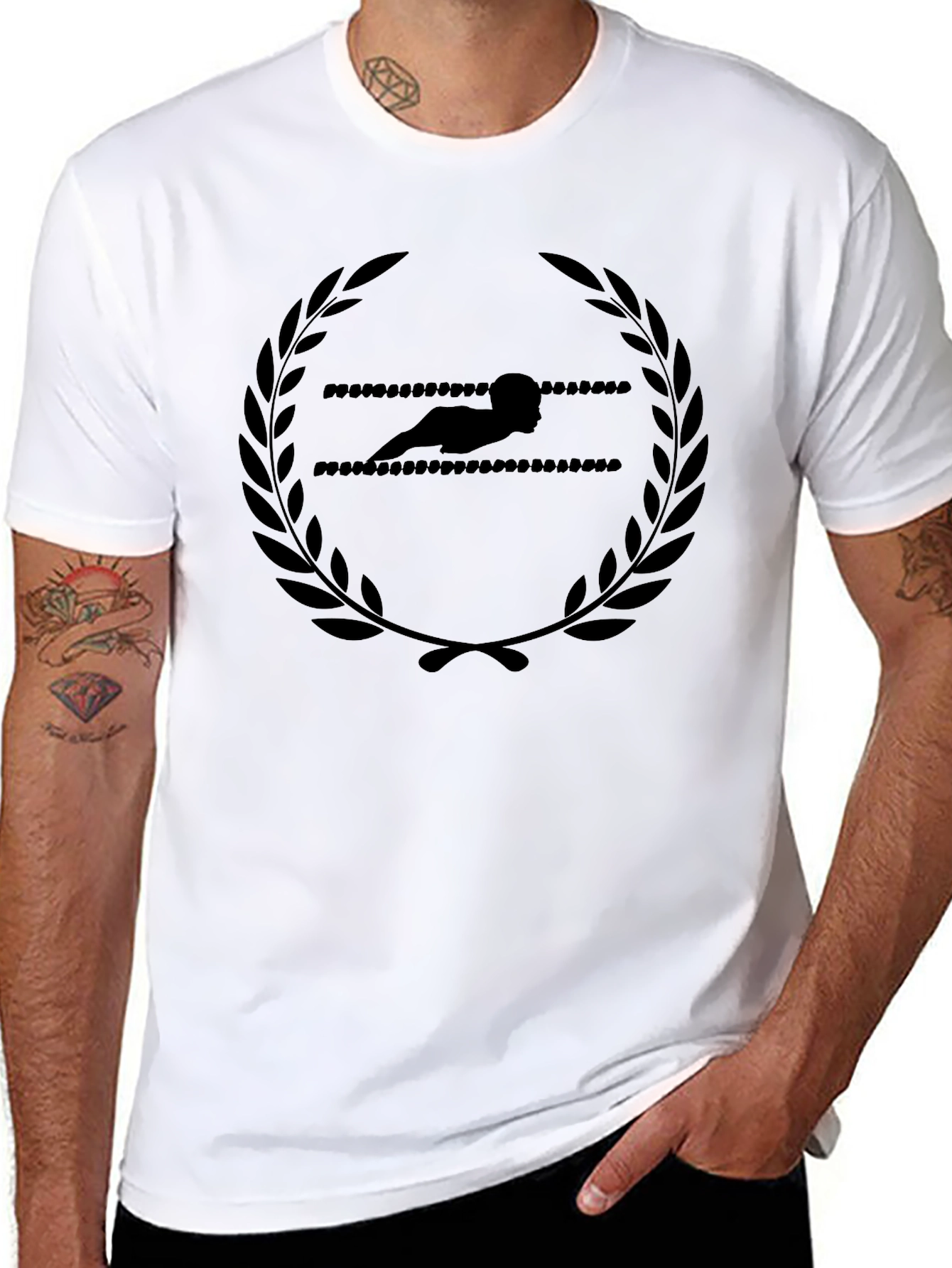Swimmer Laurel T-Shirt - Stylish Athlete Tee
