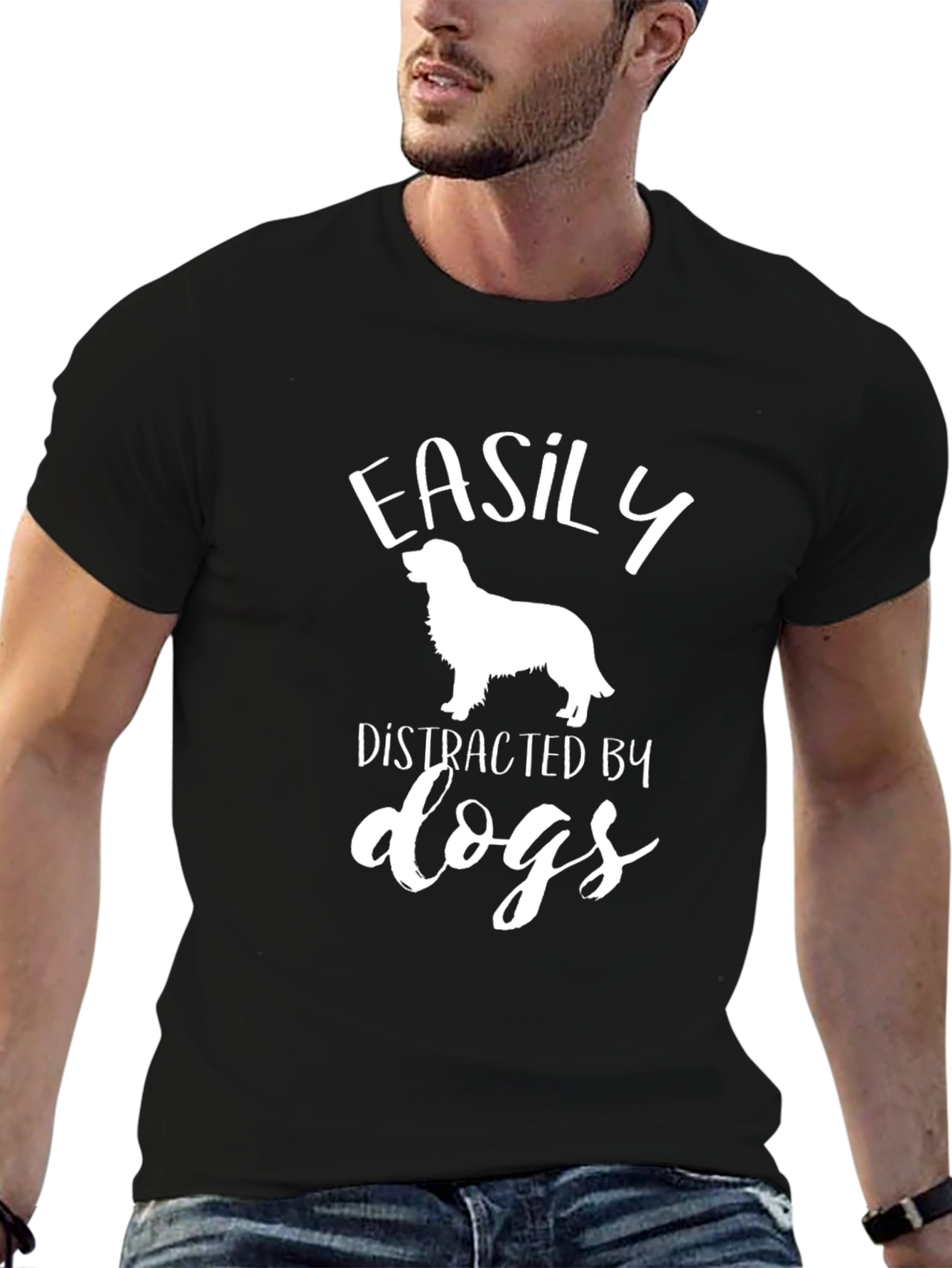 Easily Distracted by Dogs Graphic T-Shirt