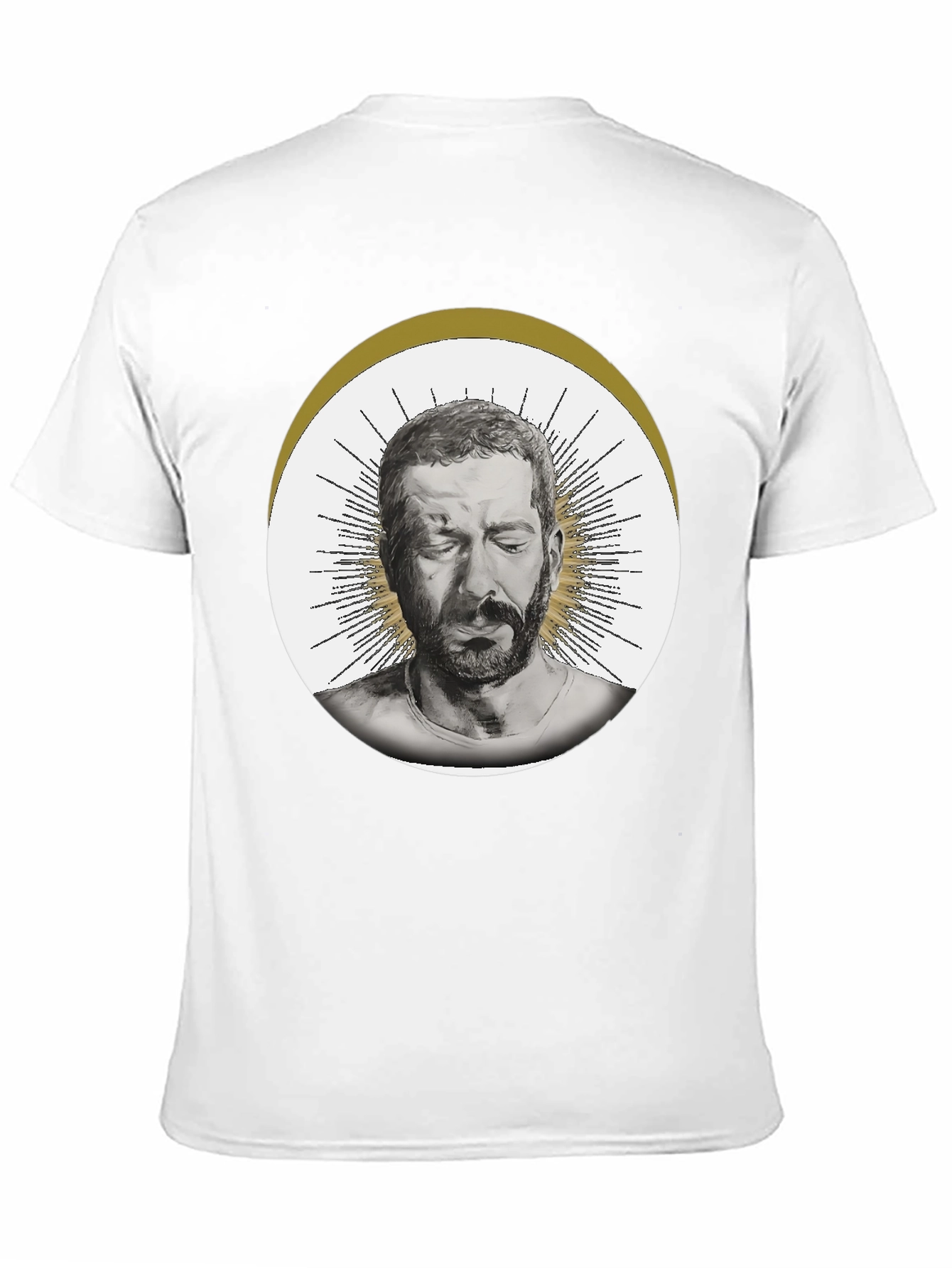 Man Portrait Graphic Tee - Black