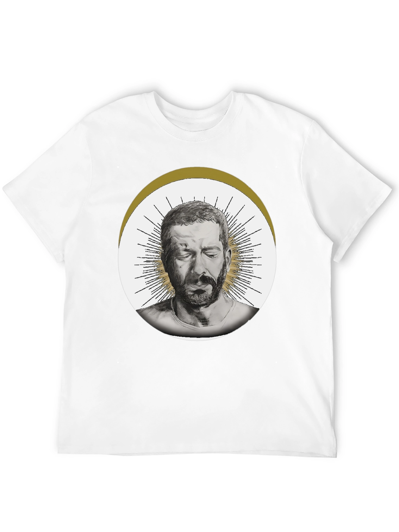 Man Portrait Graphic Tee - Black