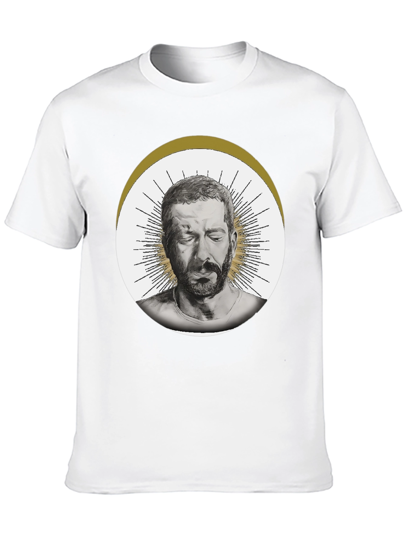 Man Portrait Graphic Tee - Black