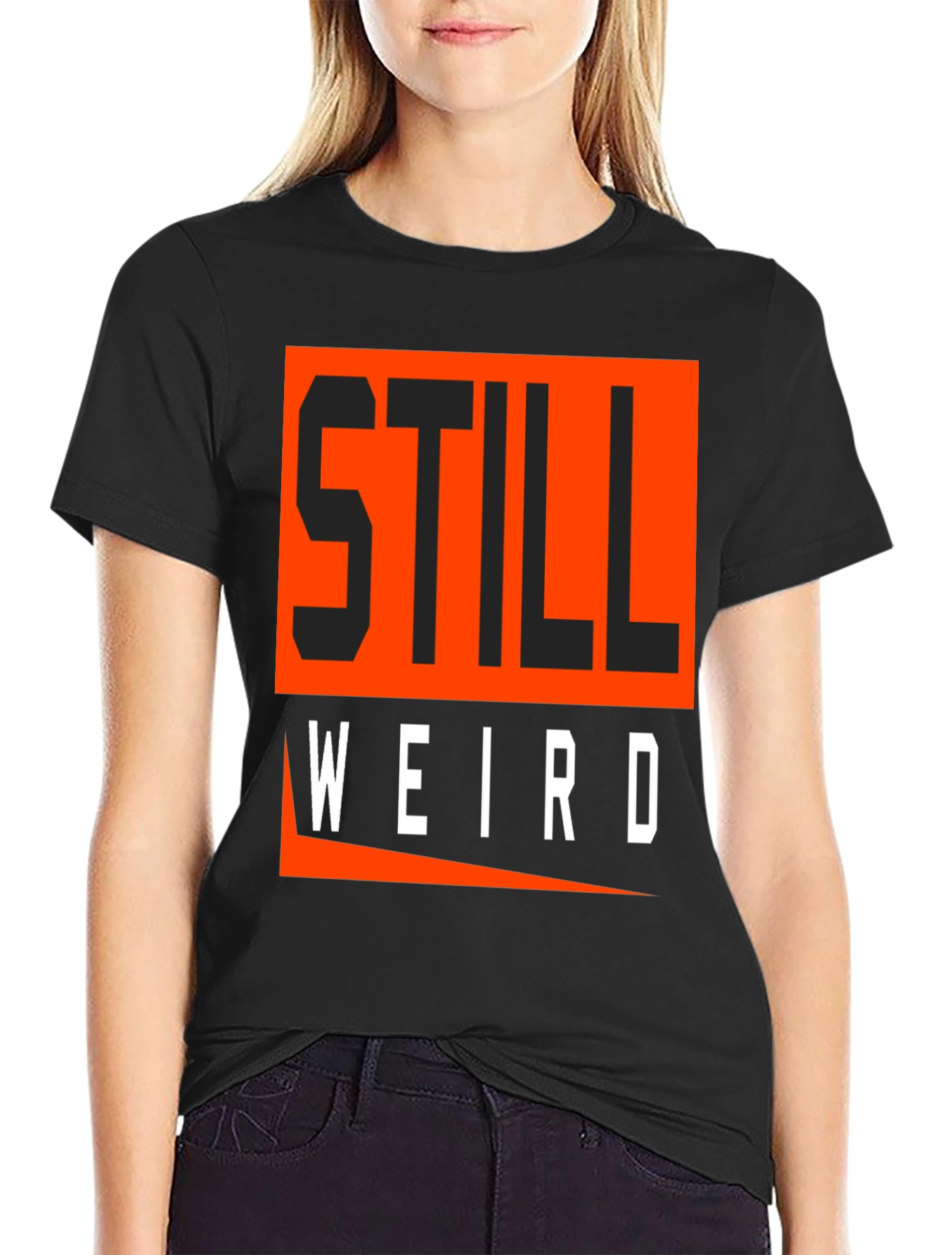 Still Weird Graphic Tee - Black Cotton Blend
