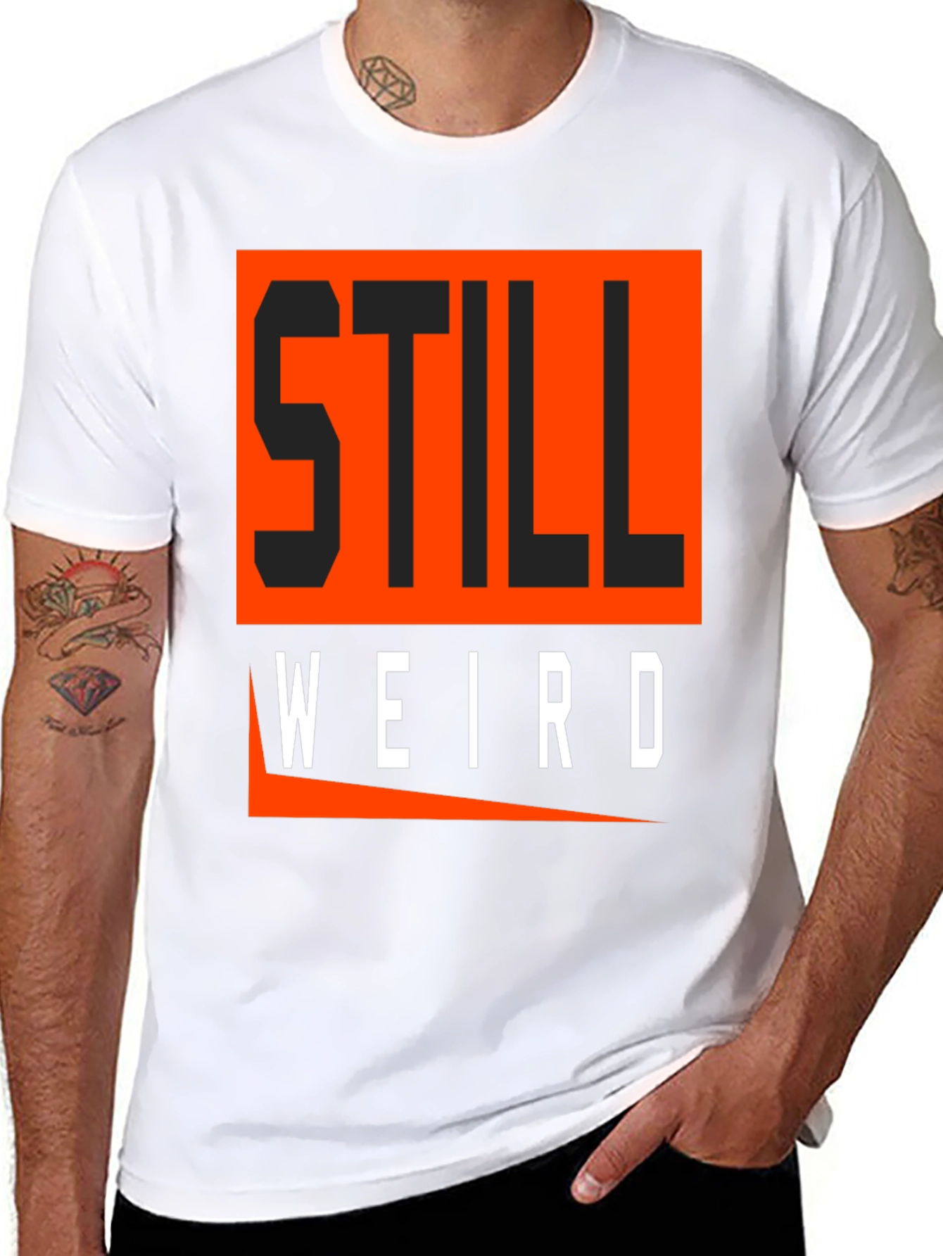 Still Weird Graphic Tee - Black Cotton Blend