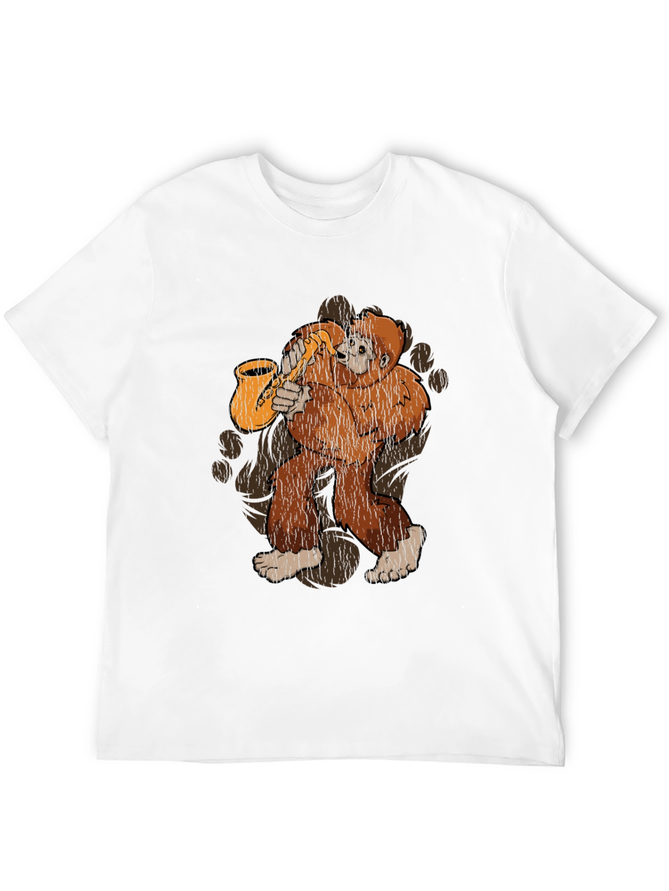 Saxophone Sasquatch Graphic Tee - Bigfoot Music Lover T-Shirt
