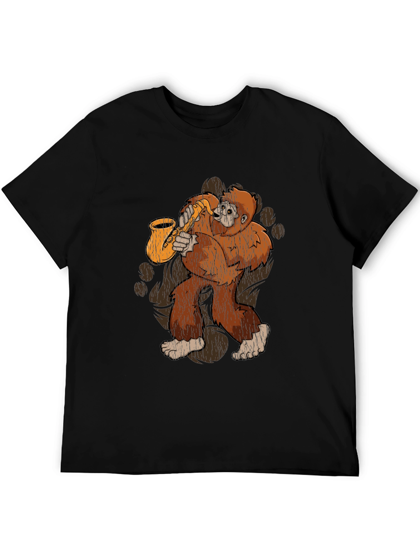 Saxophone Sasquatch Graphic Tee - Bigfoot Music Lover T-Shirt