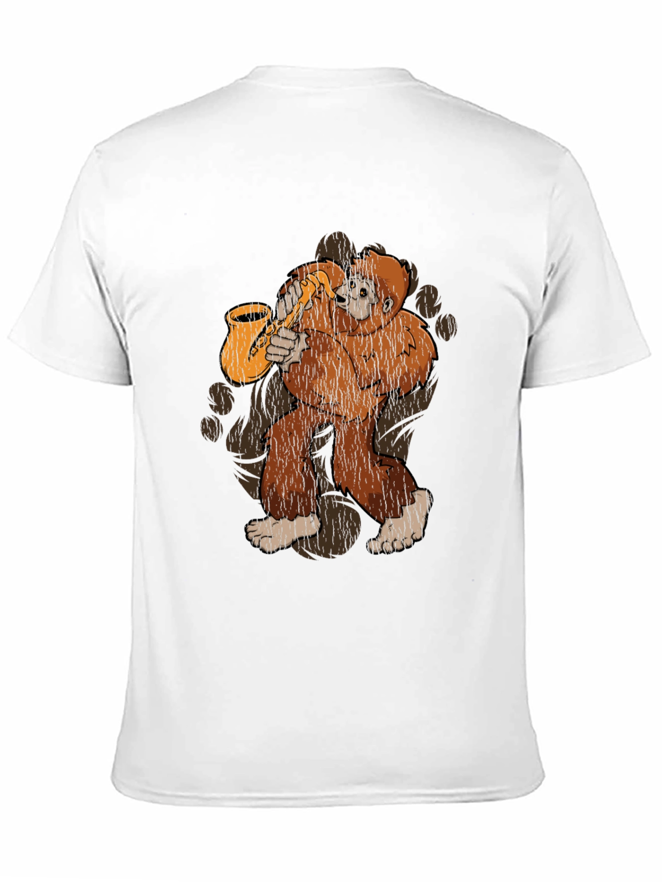 Saxophone Sasquatch Graphic Tee - Bigfoot Music Lover T-Shirt