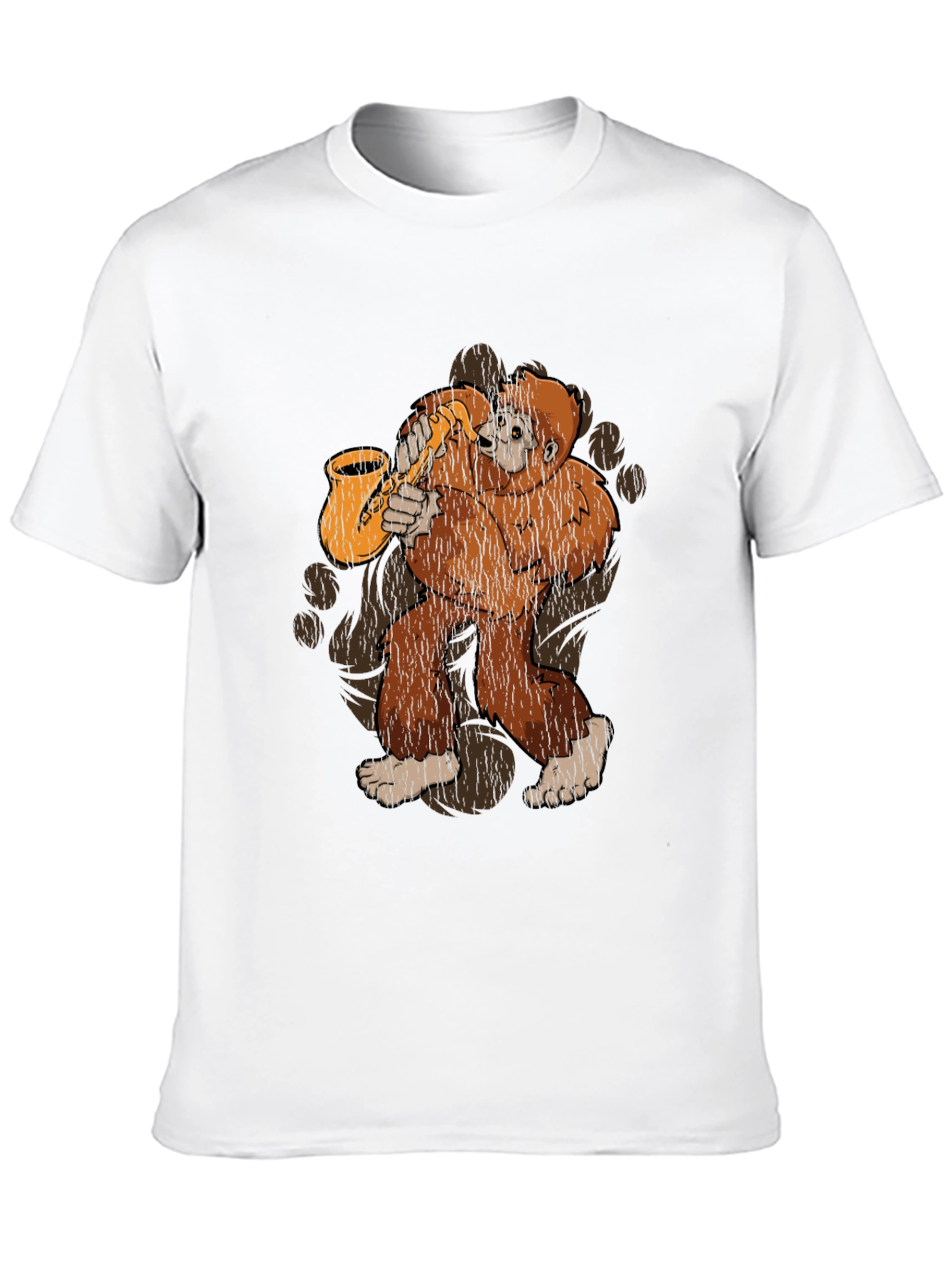 Saxophone Sasquatch Graphic Tee - Bigfoot Music Lover T-Shirt