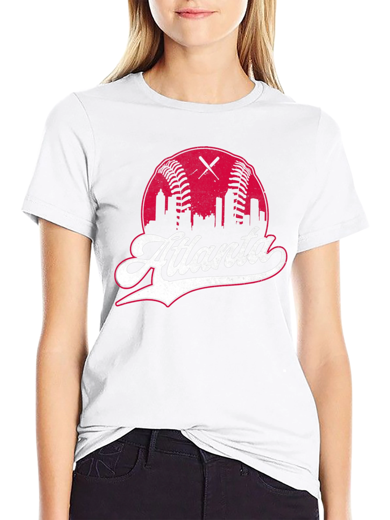 Atlanta Baseball Graphic T-Shirt - City Skyline Tee