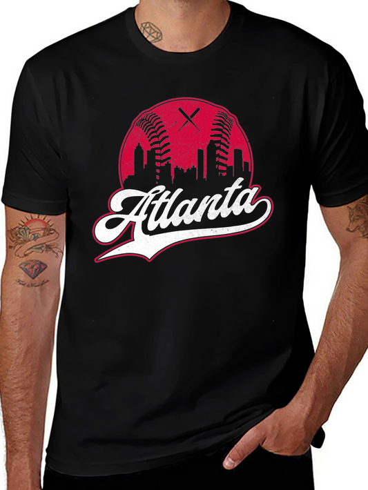 Atlanta Baseball Graphic T-Shirt - City Skyline Tee