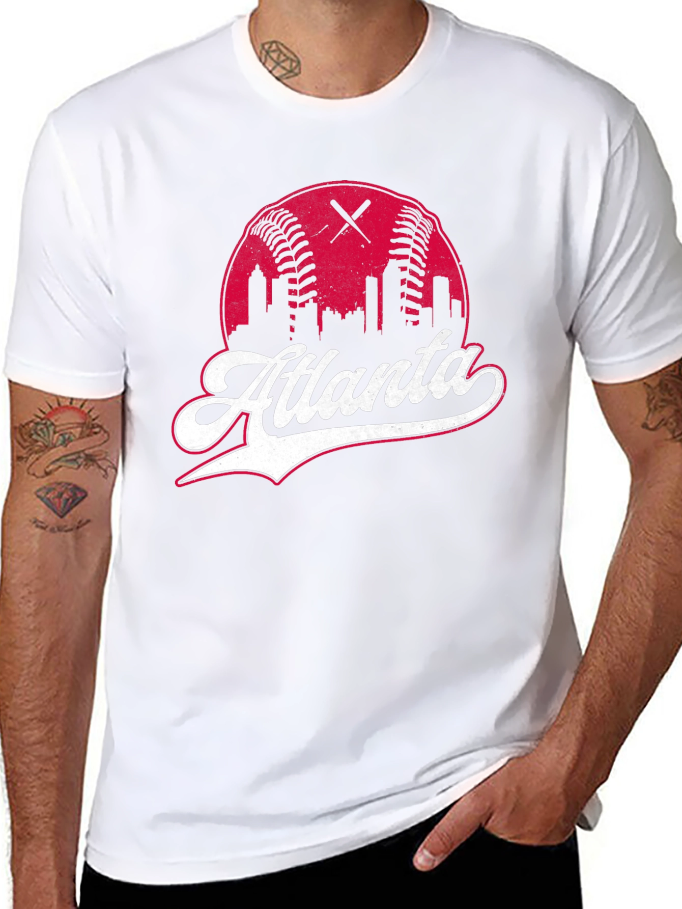 Atlanta Baseball Graphic T-Shirt - City Skyline Tee