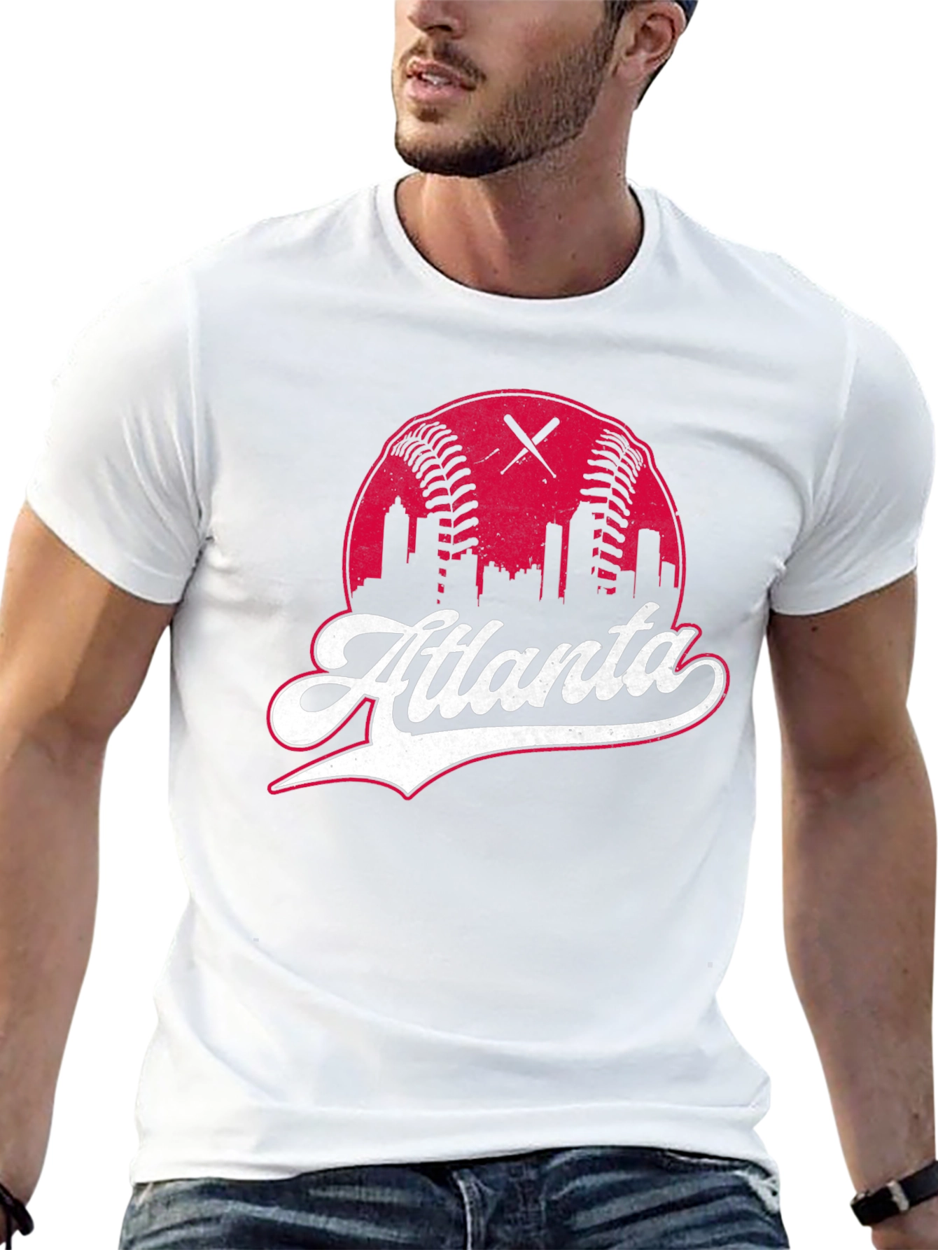 Atlanta Baseball Graphic T-Shirt - City Skyline Tee