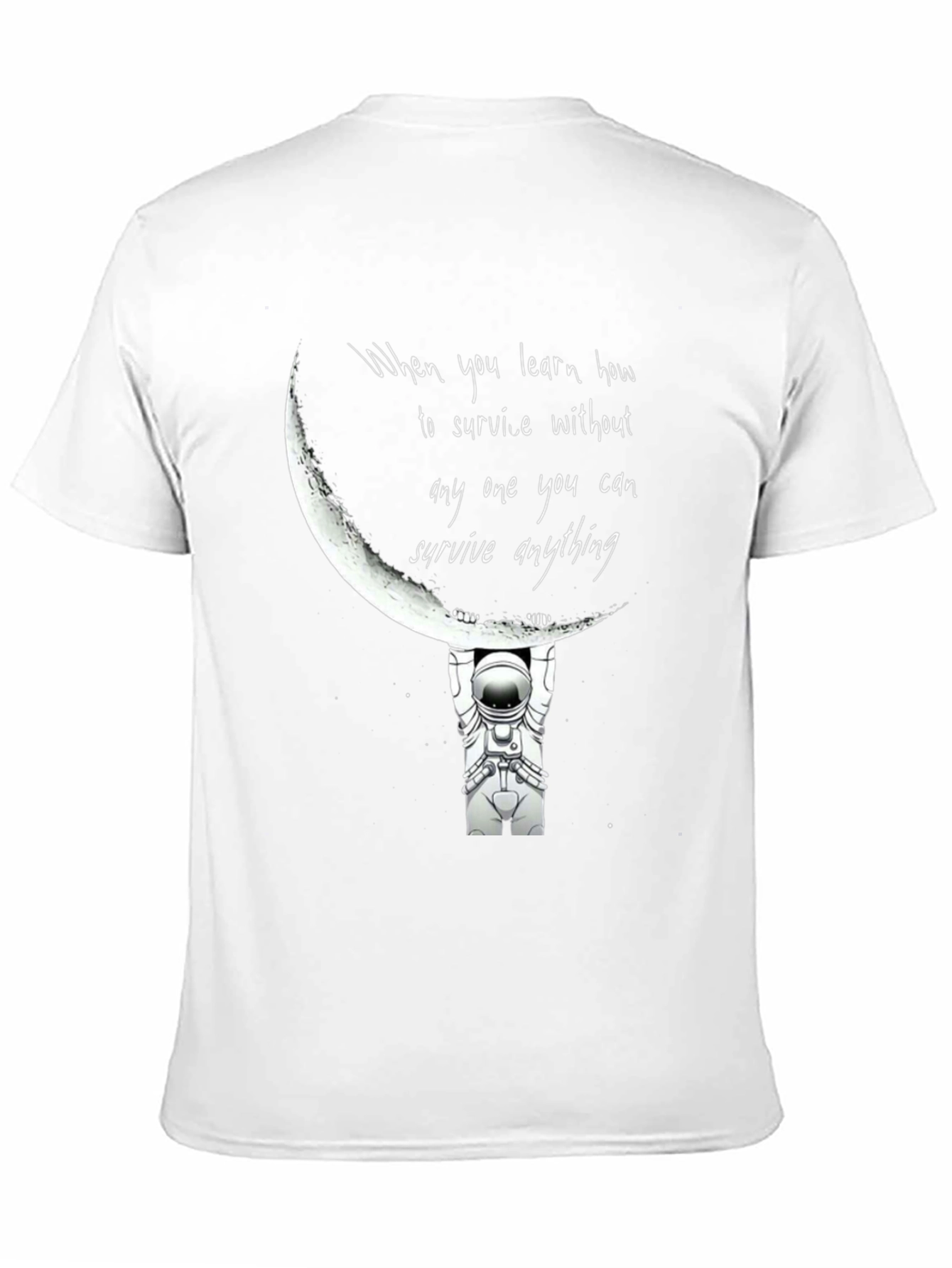 Astronaut Moon Lift Graphic Tee - Unique Design